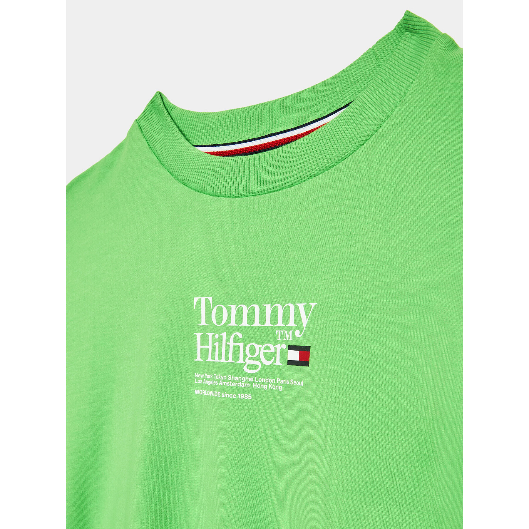 Tommy Hilfiger Mikina Timeless KG0KG07210 Zelená Regular Fit - Pepit.cz