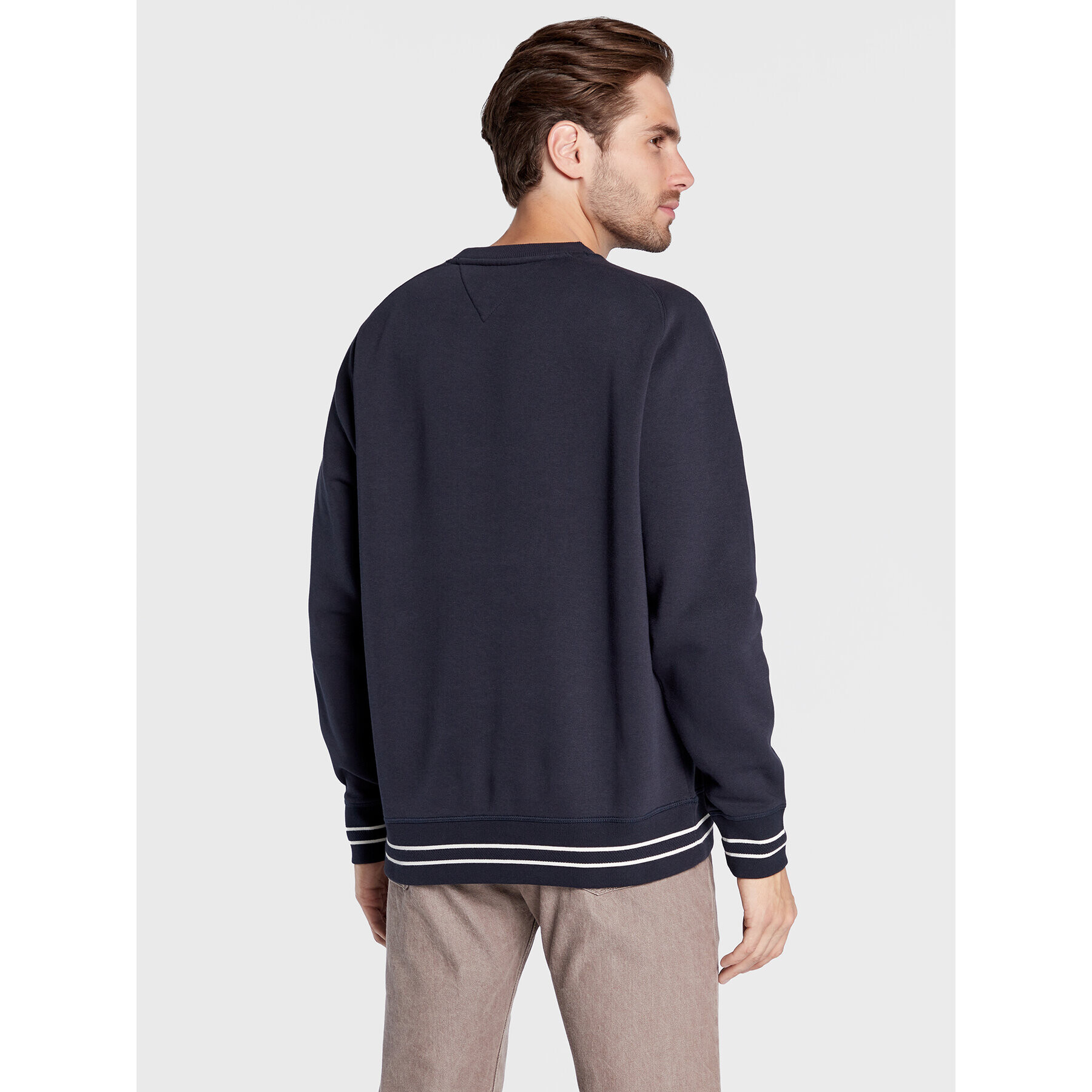 Tommy Hilfiger Mikina Tipped Mixed MW0MW27895 Tmavomodrá Relaxed Fit - Pepit.cz