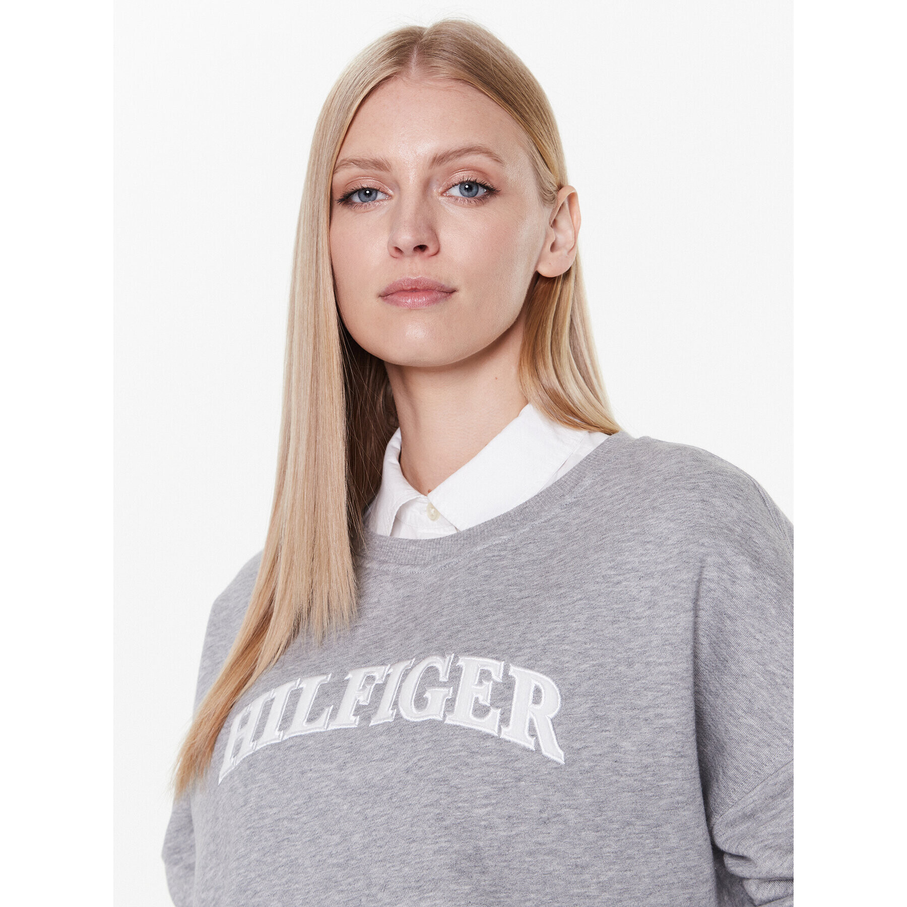 Tommy Hilfiger Mikina Tonal WW0WW37561 Šedá Regular Fit - Pepit.cz