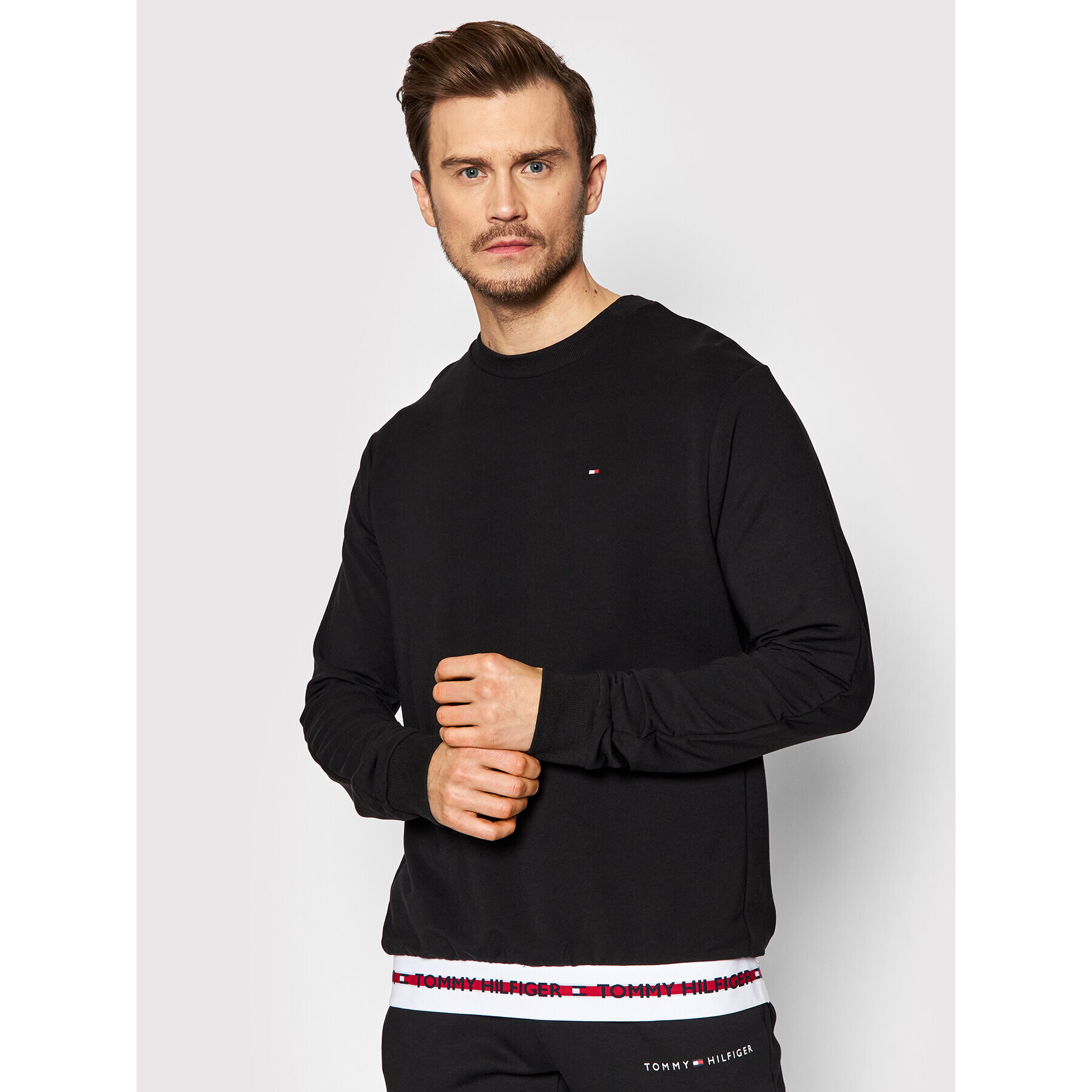 Tommy Hilfiger Mikina Track Top UM0UM01928 Černá Regular Fit - Pepit.cz