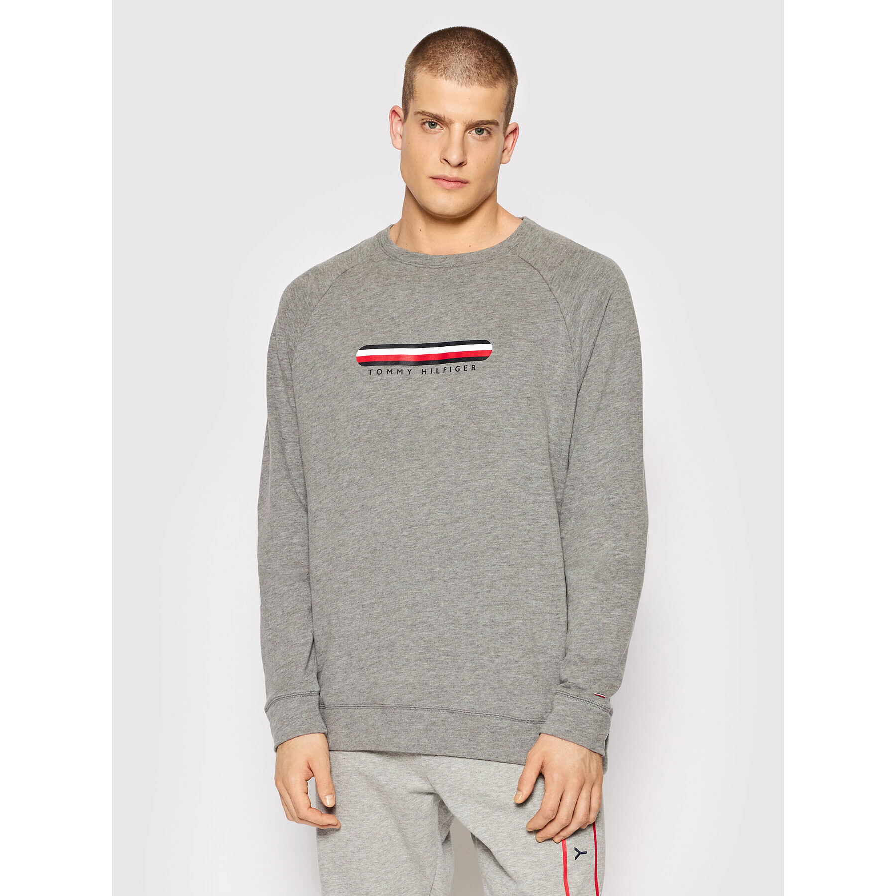 Tommy Hilfiger Mikina Track Top UM0UM02363 Šedá Regular Fit - Pepit.cz