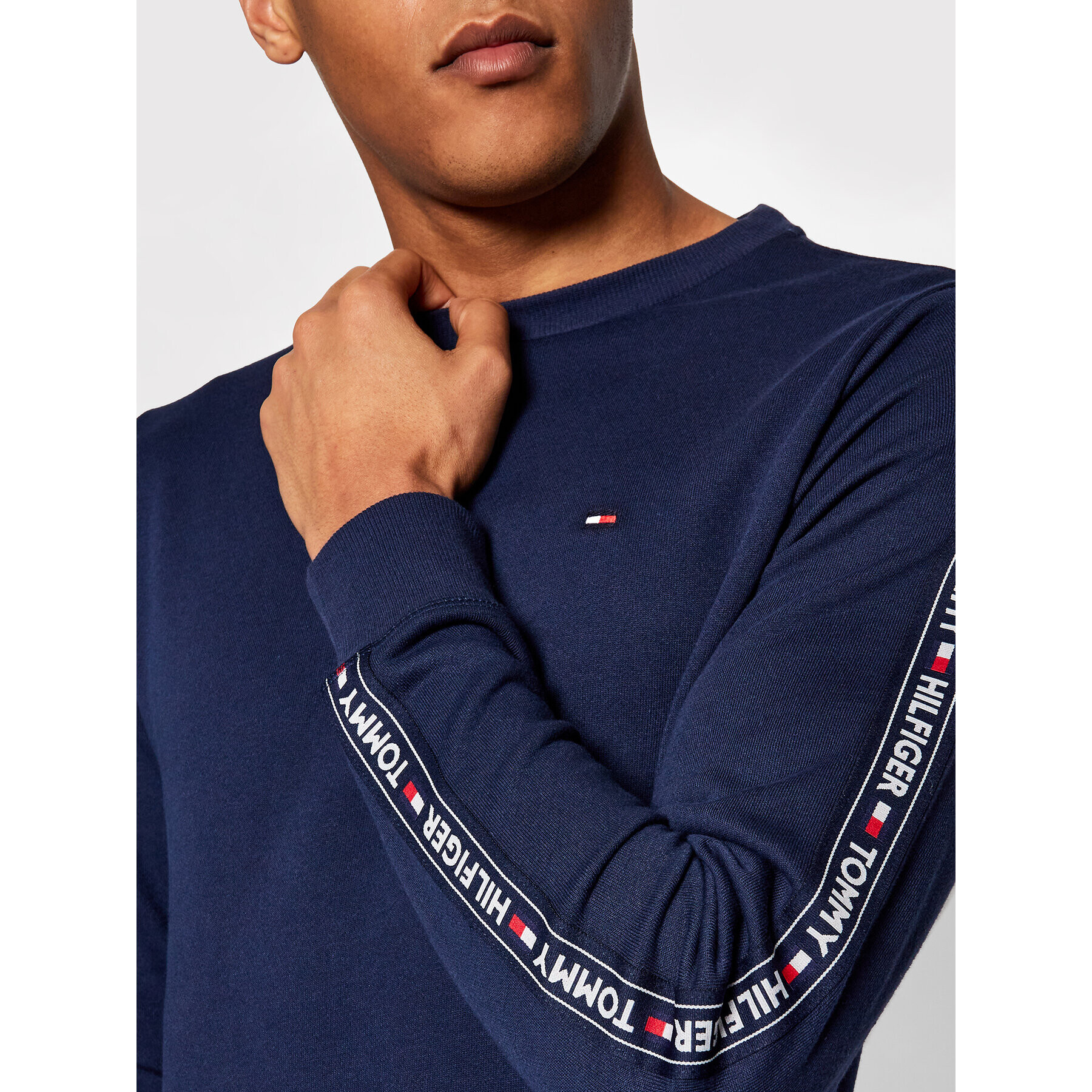 Tommy Hilfiger Mikina Track UM0UM00705 Tmavomodrá Regular Fit - Pepit.cz