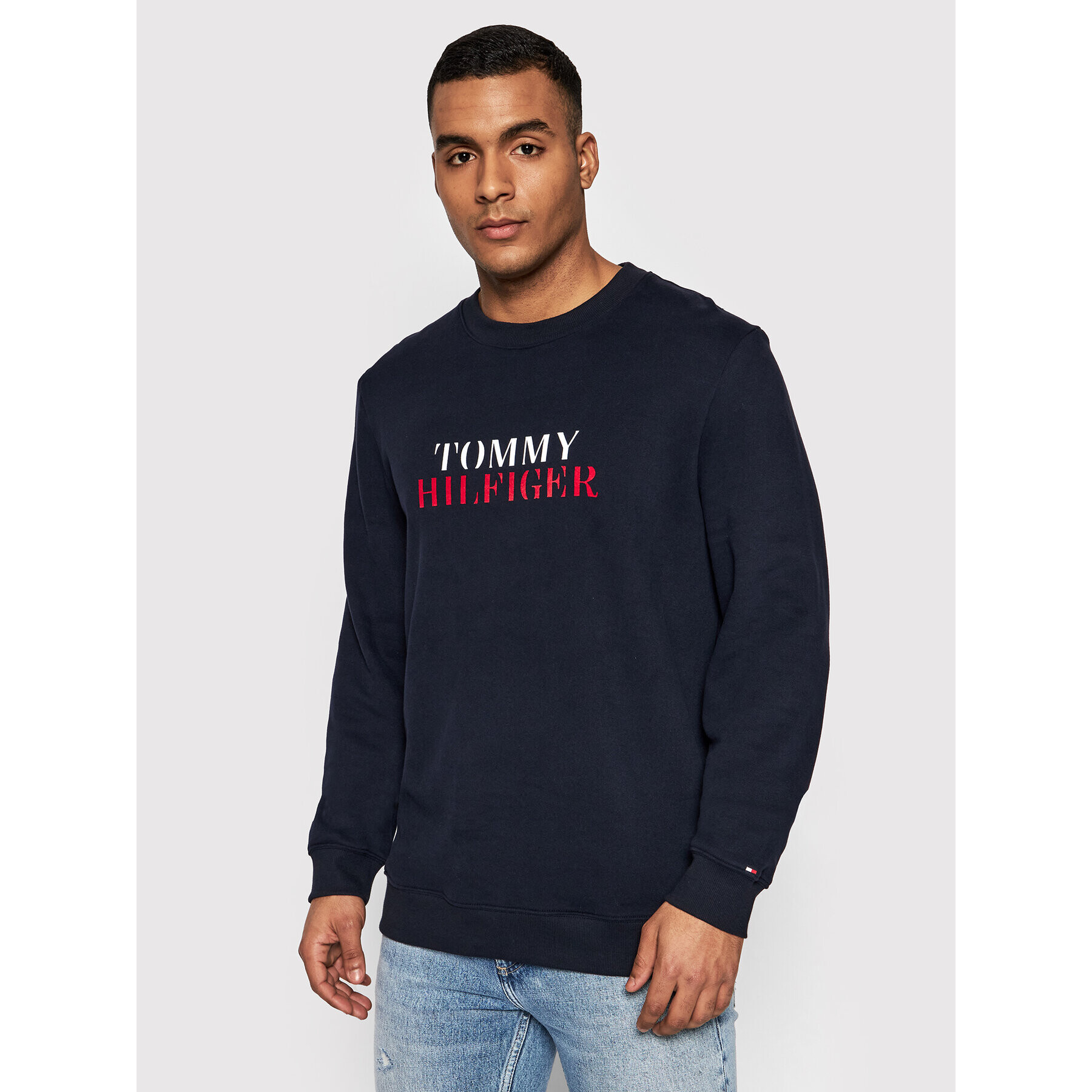 Tommy Hilfiger Mikina Track UM0UM02366 Tmavomodrá Regular Fit - Pepit.cz