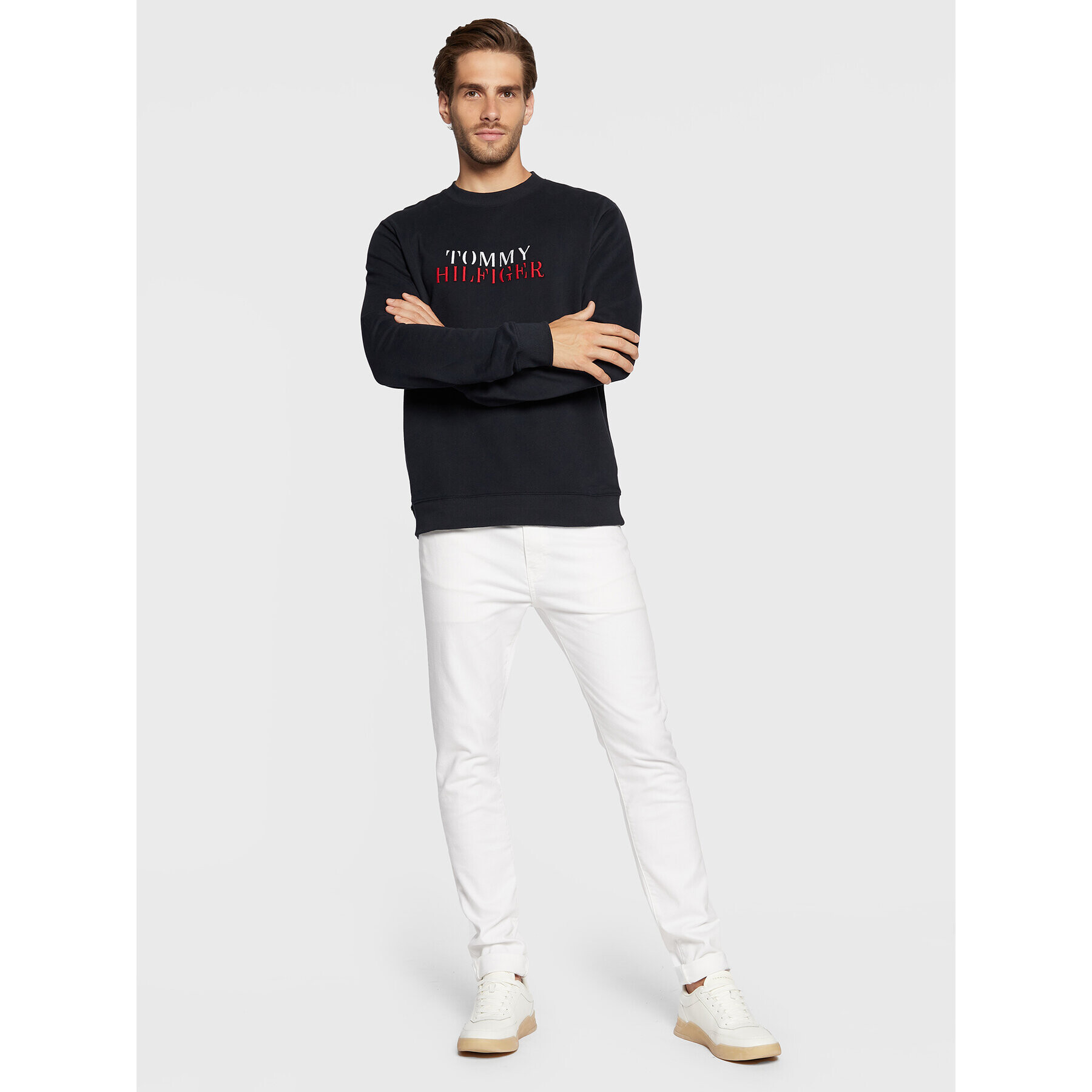 Tommy Hilfiger Mikina Track UM0UM02567 Tmavomodrá Regular Fit - Pepit.cz