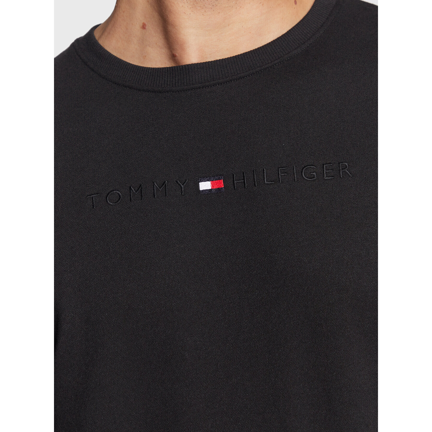 Tommy Hilfiger Mikina Track UM0UM02624 Černá Relaxed Fit - Pepit.cz