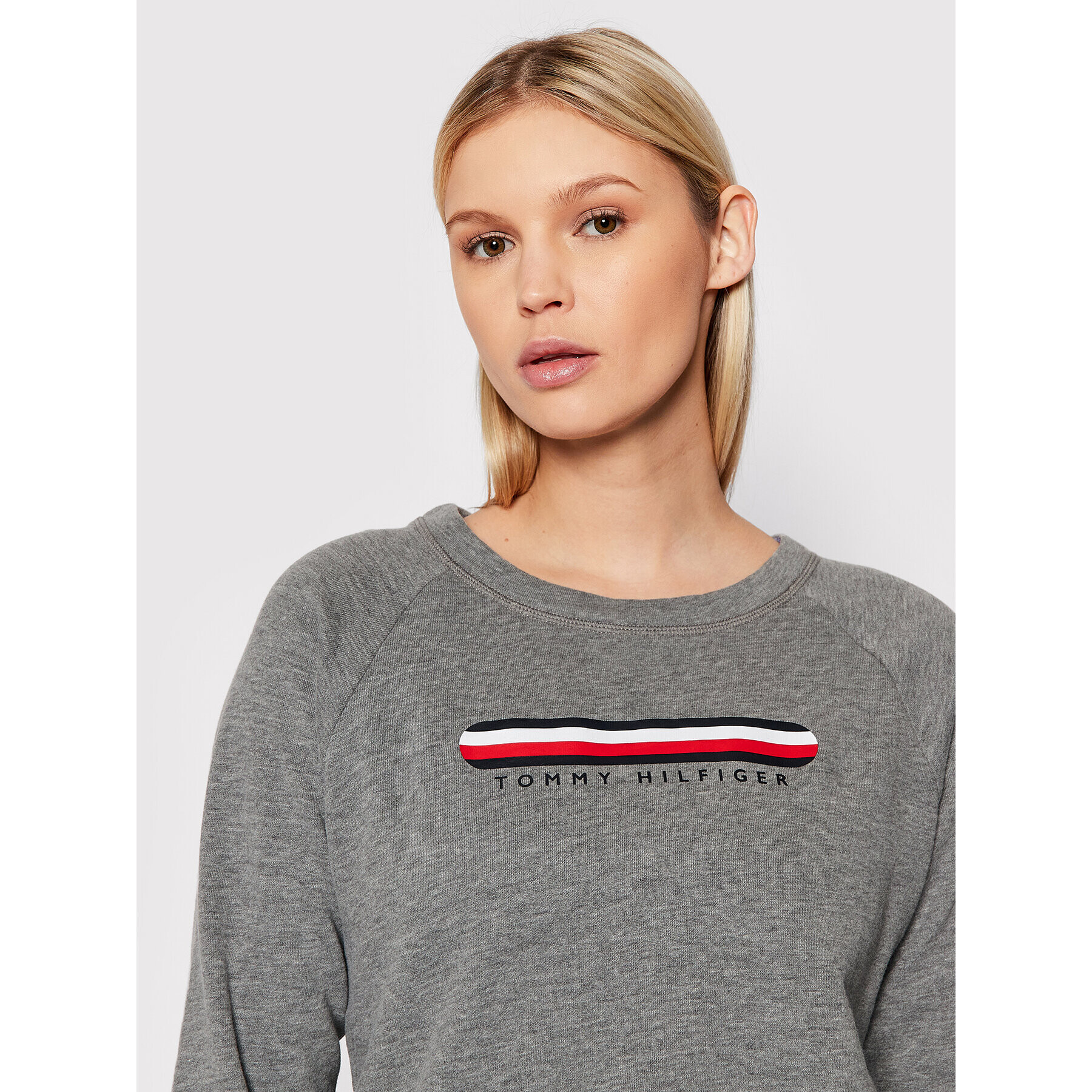 Tommy Hilfiger Mikina Track UW0UW03203 Šedá Regular Fit - Pepit.cz