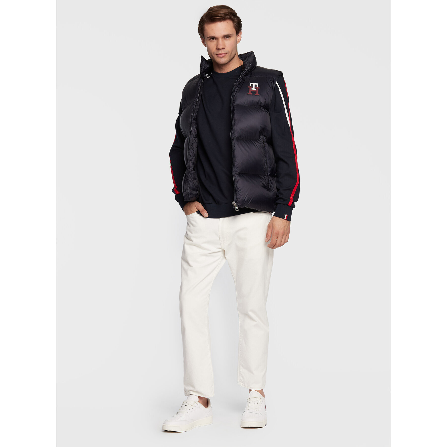 Tommy Hilfiger Mikina Trim MW0MW27552 Tmavomodrá Relaxed Fit - Pepit.cz