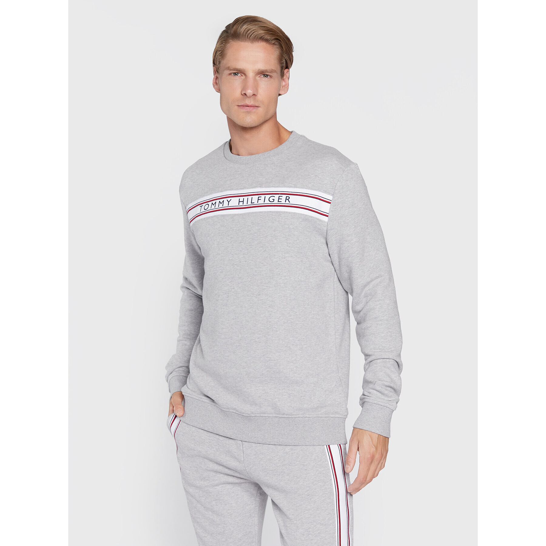 Tommy Hilfiger Mikina UM0UM02426 Šedá Regular Fit - Pepit.cz