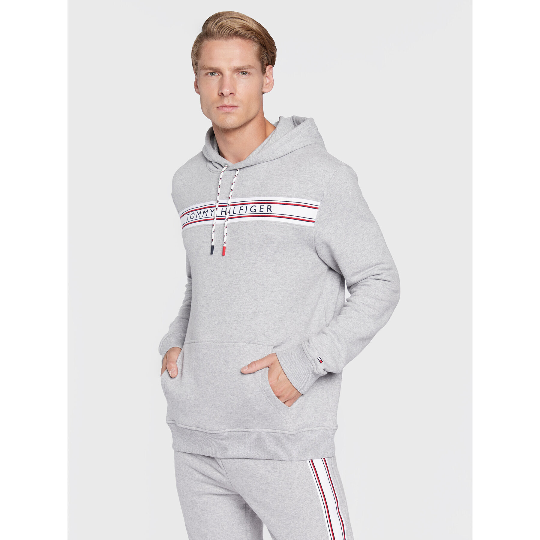 Tommy Hilfiger Mikina UM0UM02427 Šedá Regular Fit - Pepit.cz