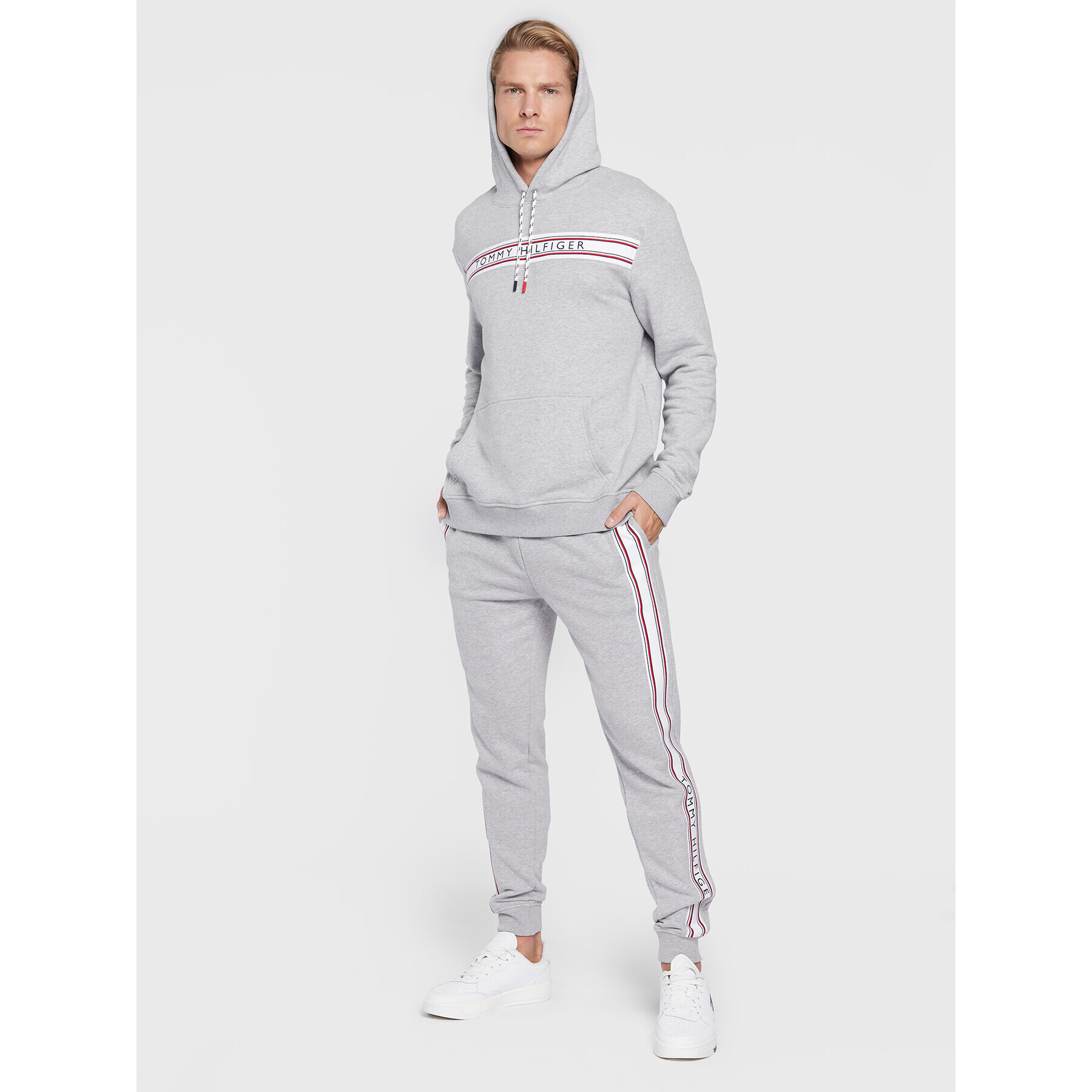 Tommy Hilfiger Mikina UM0UM02427 Šedá Regular Fit - Pepit.cz