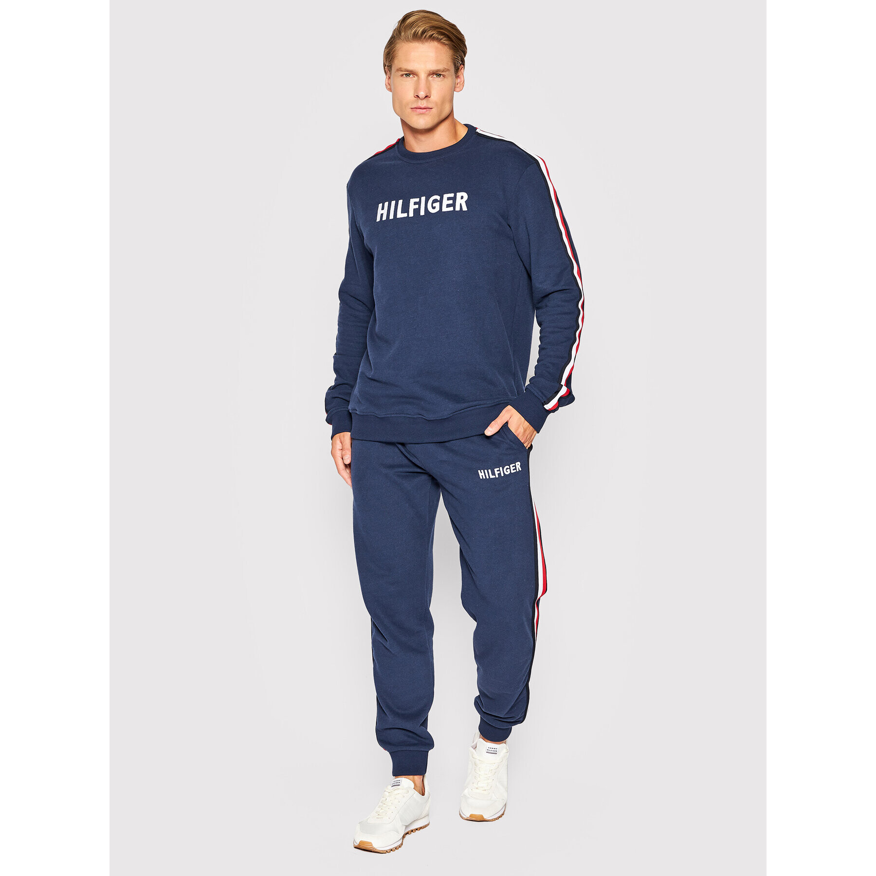 Tommy Hilfiger Mikina UM0UM02442 Tmavomodrá Regular Fit - Pepit.cz