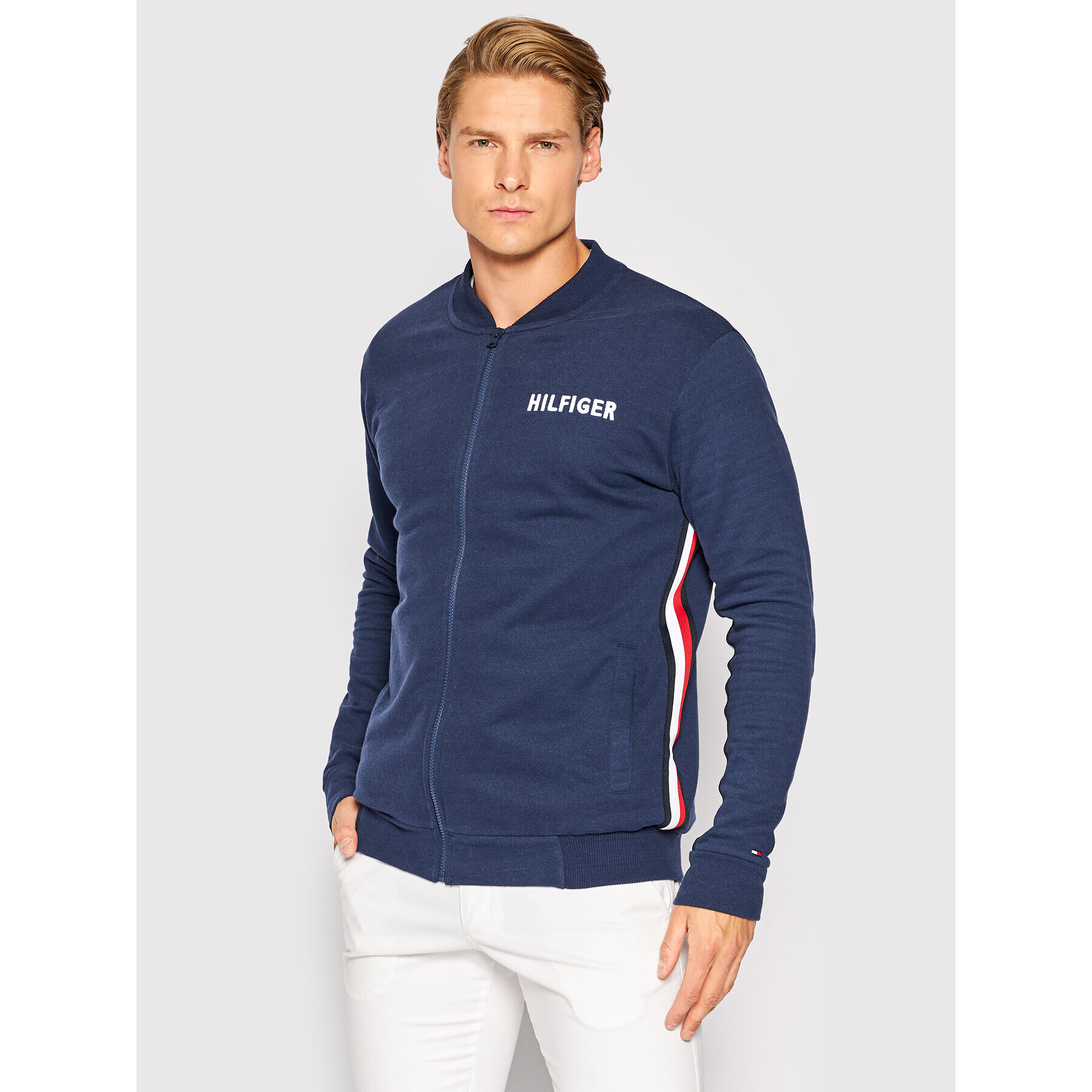 Tommy Hilfiger Mikina UM0UM02443 Tmavomodrá Regular Fit - Pepit.cz