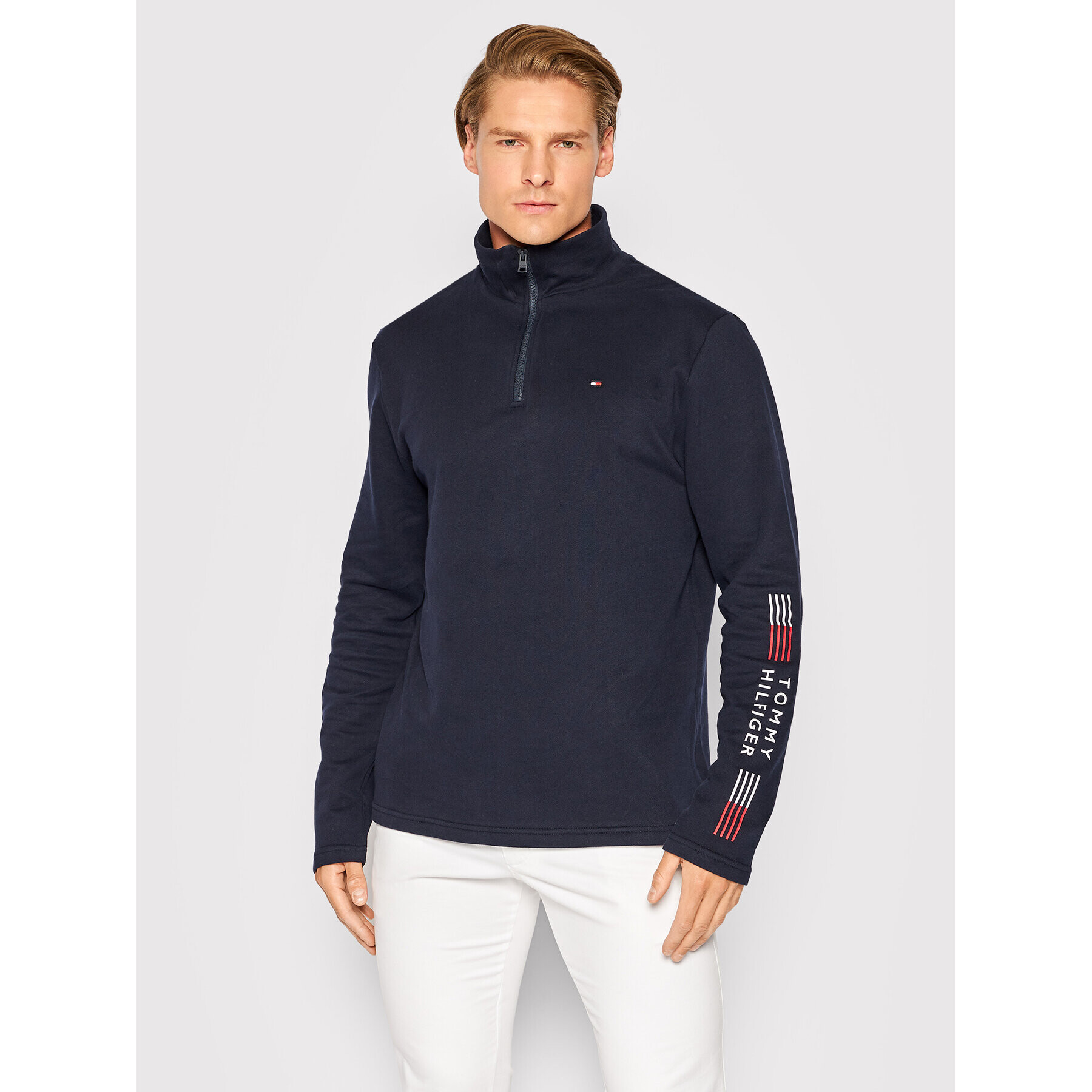 Tommy Hilfiger Mikina UM0UM02521 Tmavomodrá Regular Fit - Pepit.cz