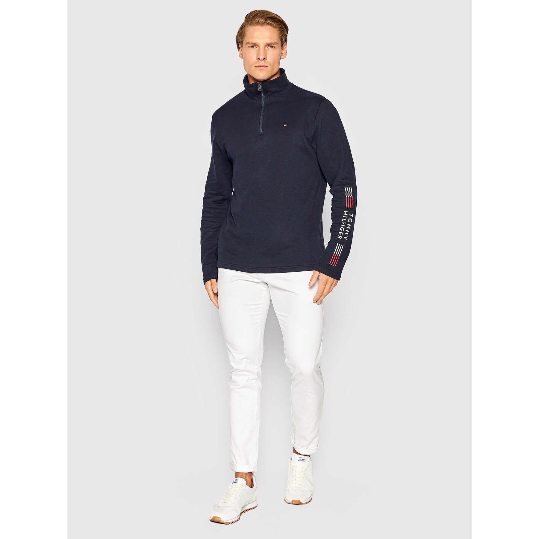 Tommy Hilfiger Mikina UM0UM02521 Tmavomodrá Regular Fit - Pepit.cz