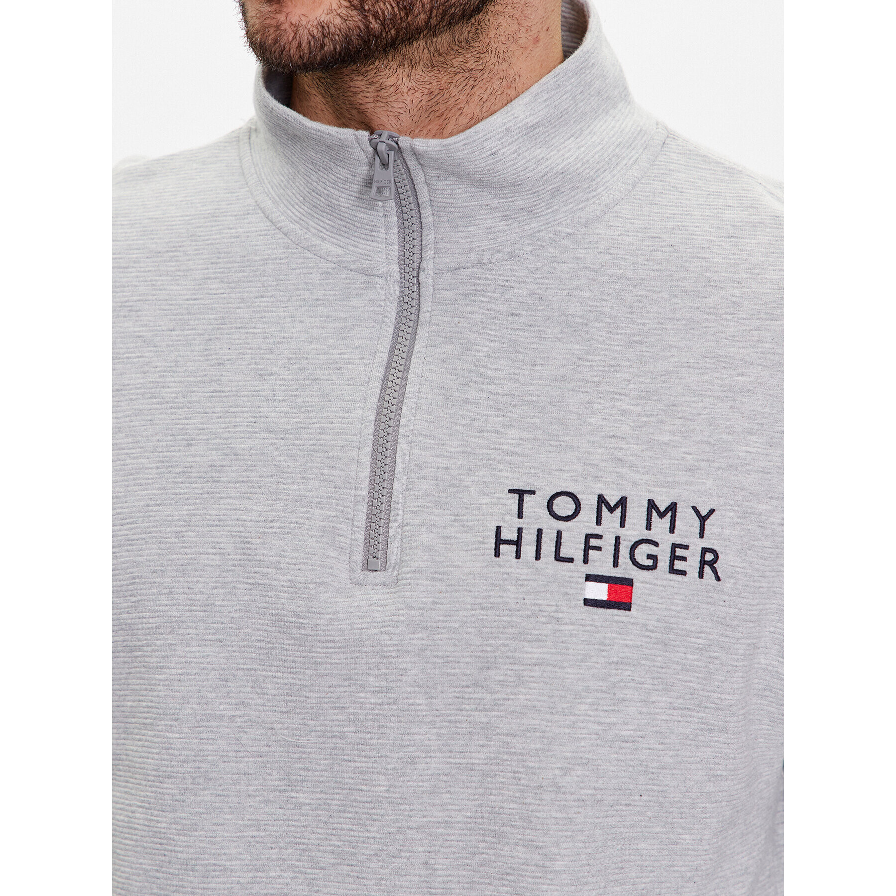 Tommy Hilfiger Mikina UM0UM02794 Šedá Regular Fit - Pepit.cz