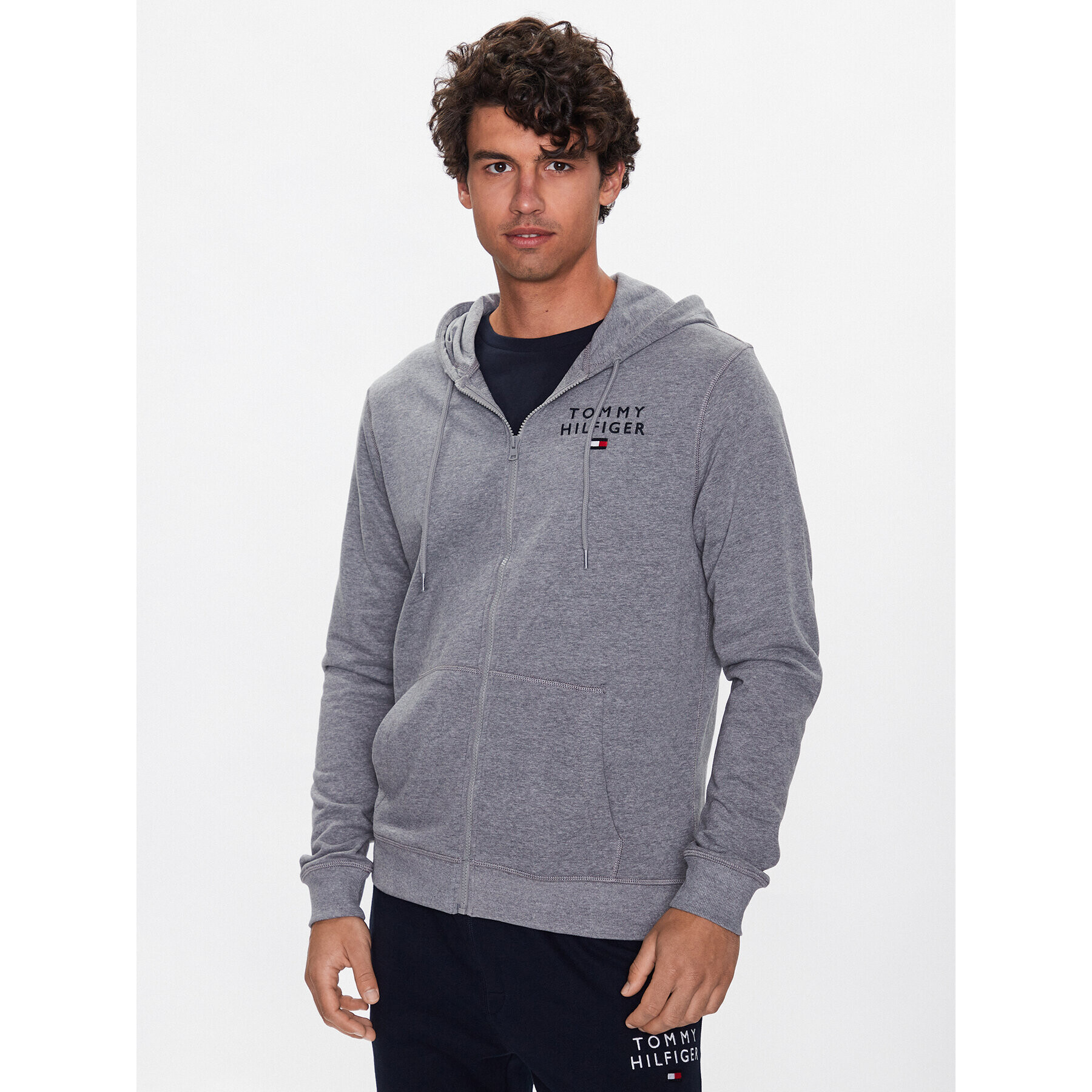 Tommy Hilfiger Mikina UM0UM02879 Šedá Regular Fit - Pepit.cz