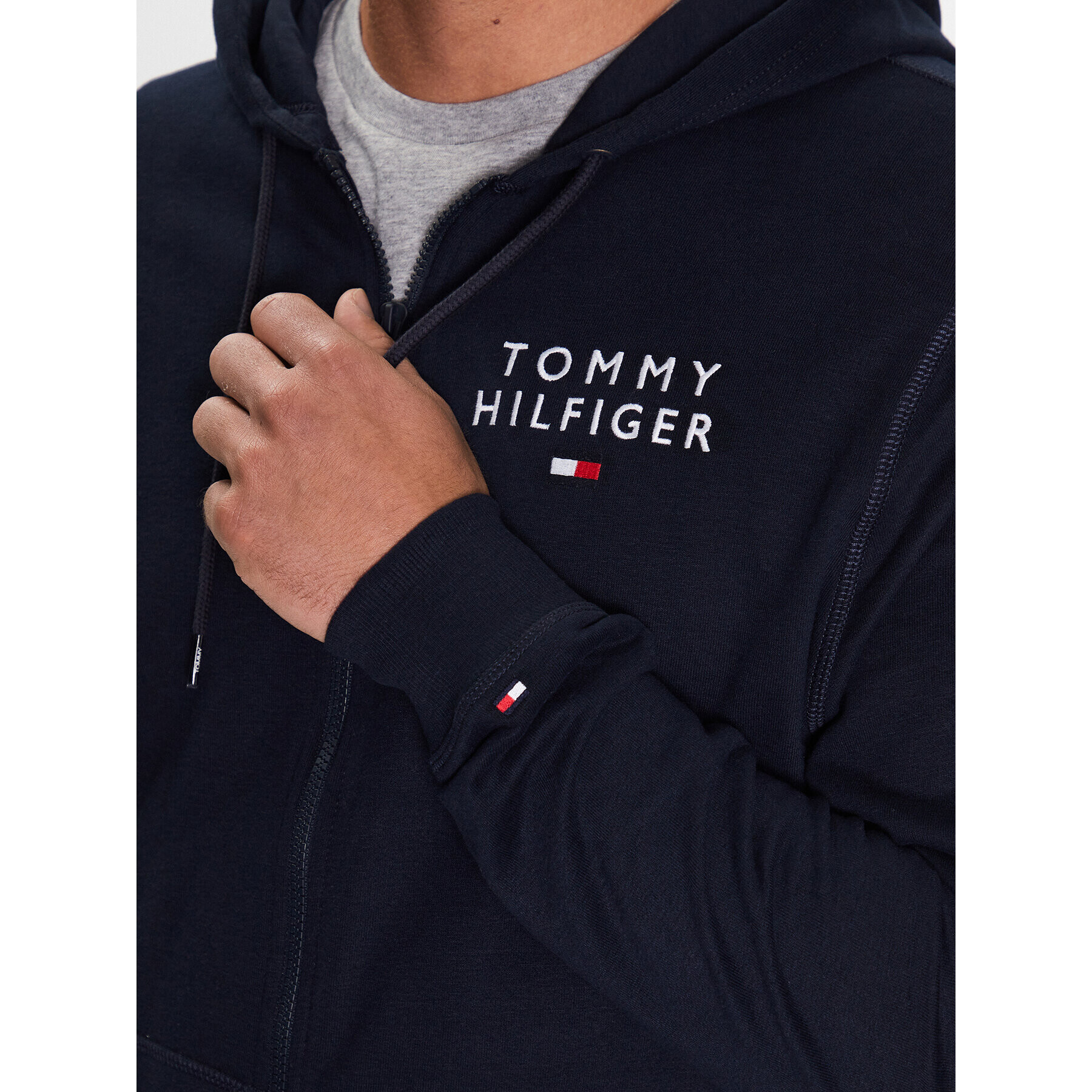 Tommy Hilfiger Mikina UM0UM02879 Tmavomodrá Regular Fit - Pepit.cz