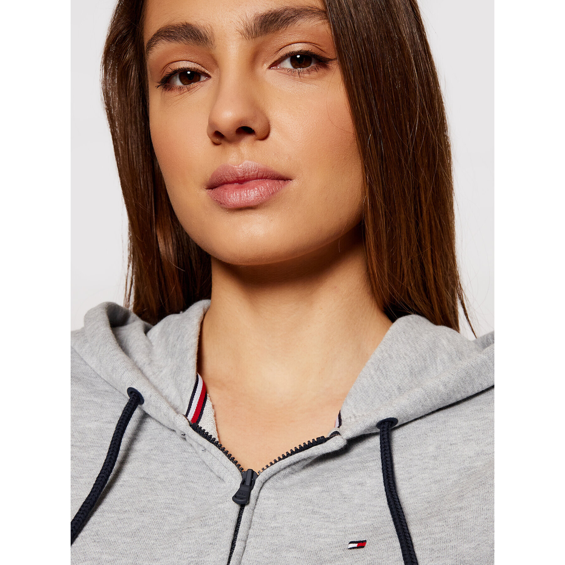 Tommy Hilfiger Mikina UW0UW00582 Šedá Regular Fit - Pepit.cz