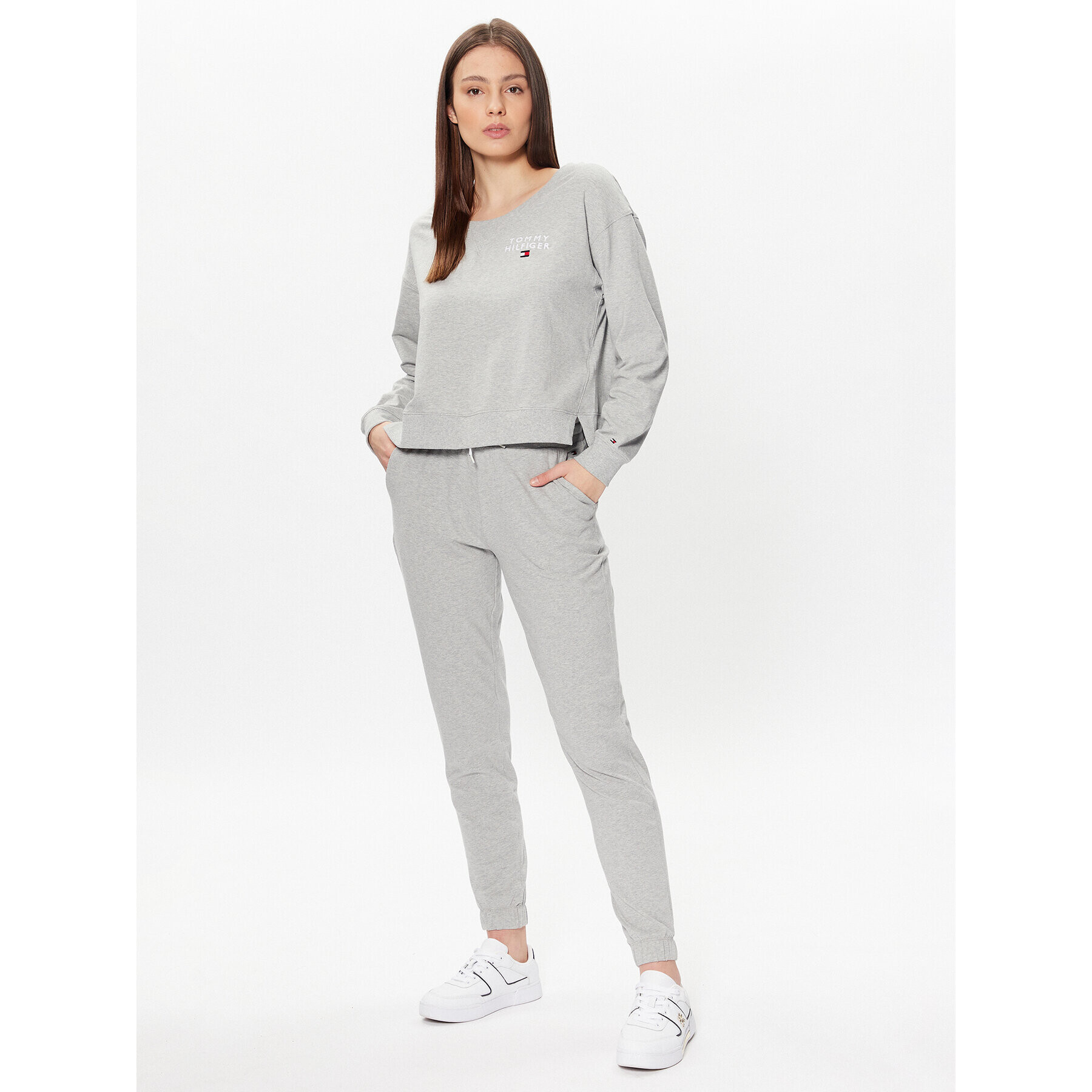 Tommy Hilfiger Mikina UW0UW04154 Šedá Relaxed Fit - Pepit.cz