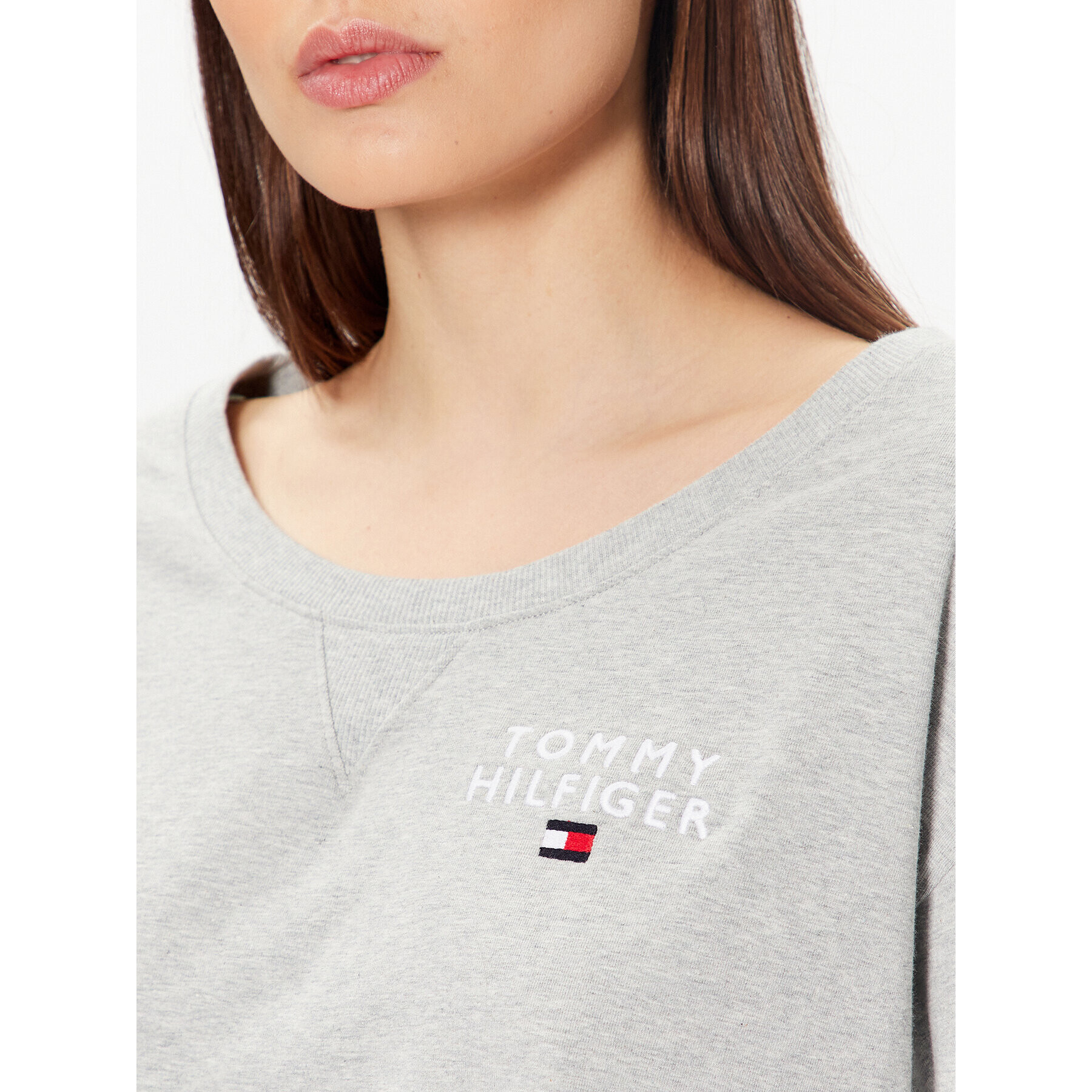 Tommy Hilfiger Mikina UW0UW04154 Šedá Relaxed Fit - Pepit.cz