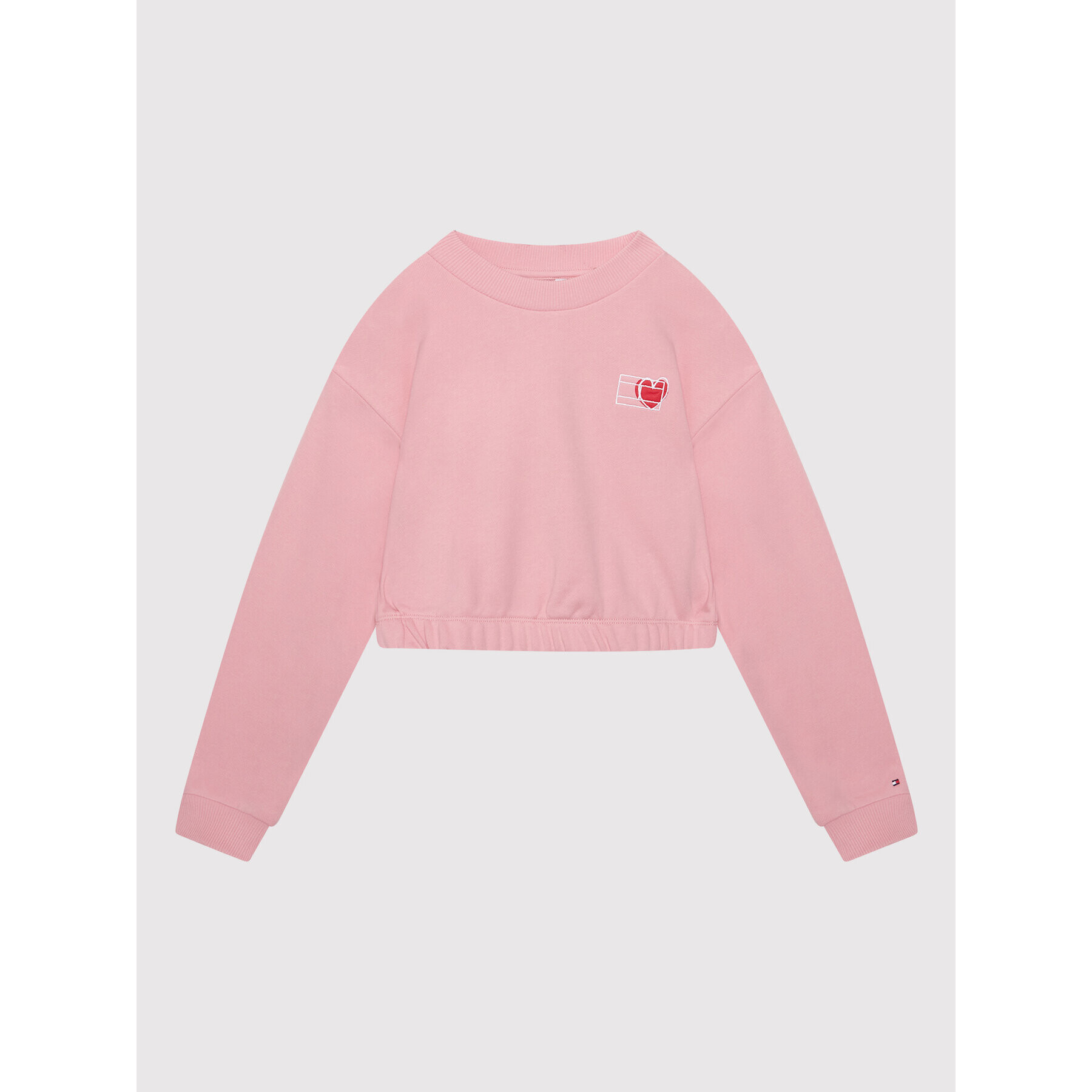 Tommy Hilfiger Mikina Valentines Day KG0KG06786 Růžová Cropped Fit - Pepit.cz