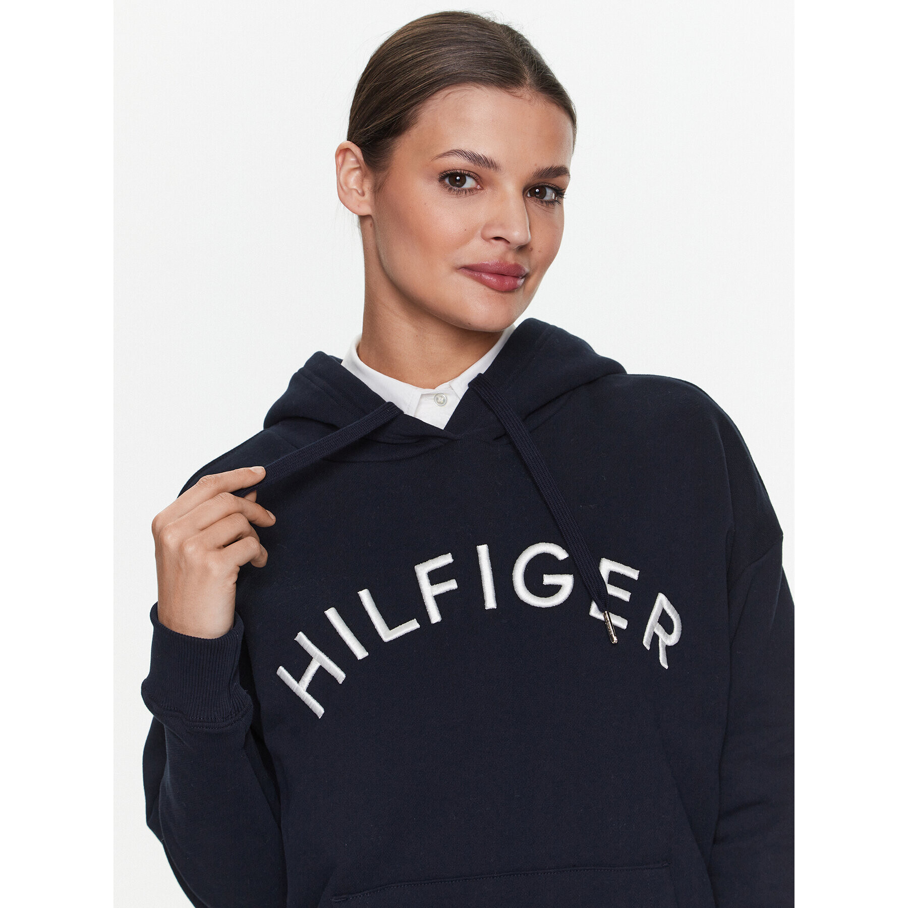 Tommy Hilfiger Mikina Varsity WW0WW37797 Tmavomodrá Relaxed Fit - Pepit.cz