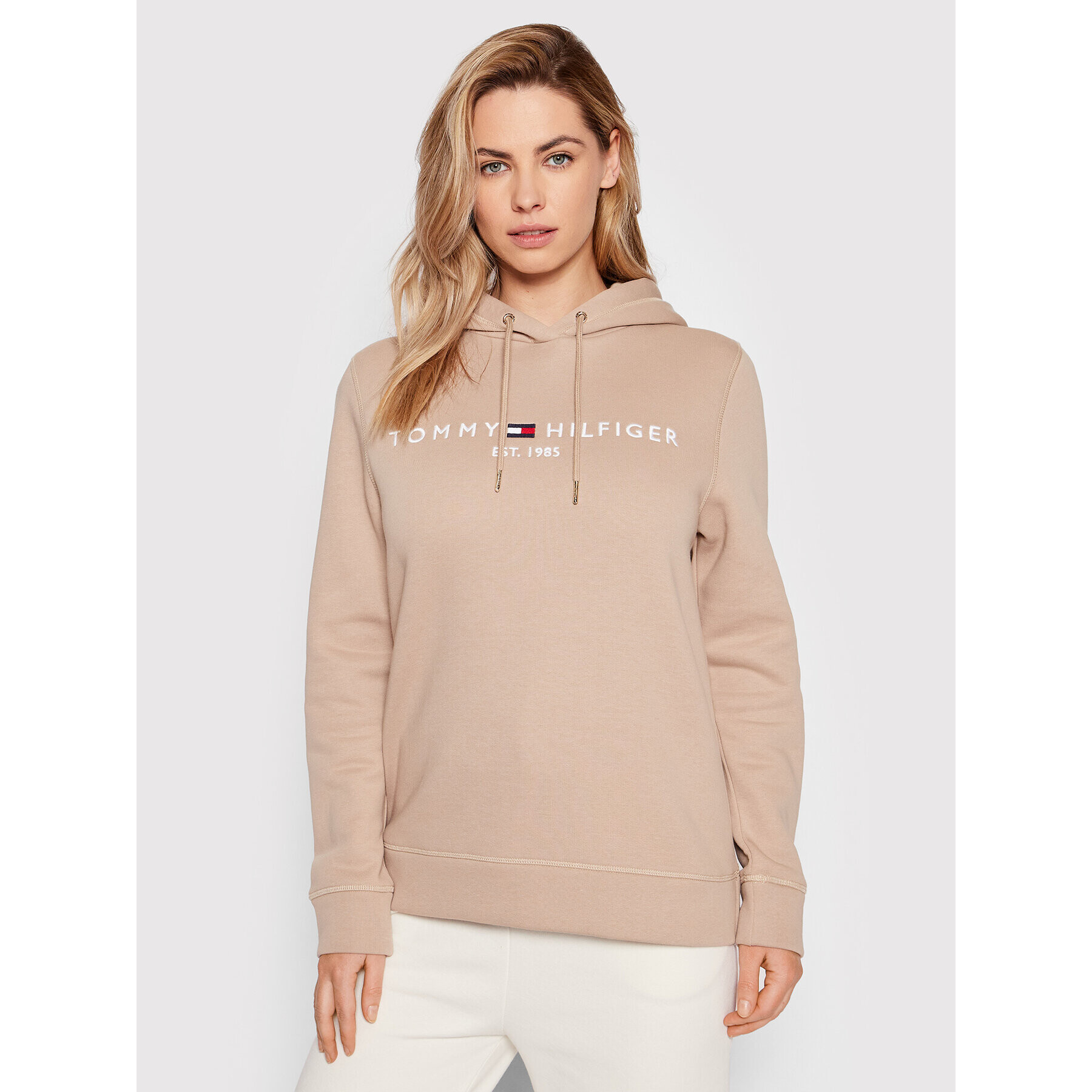 Tommy Hilfiger Mikina WW0WW26410 Béžová Regular Fit - Pepit.cz