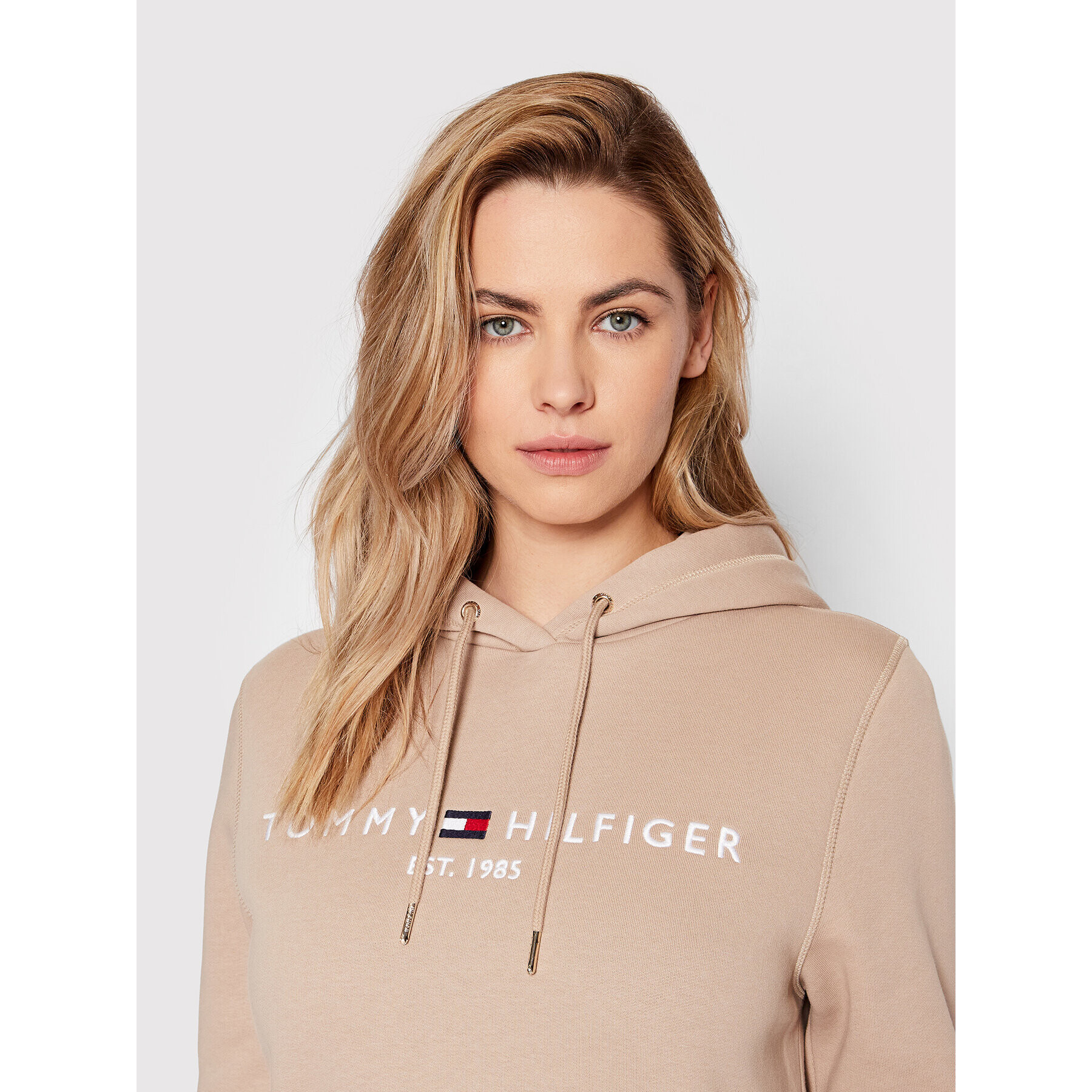 Tommy Hilfiger Mikina WW0WW26410 Béžová Regular Fit - Pepit.cz