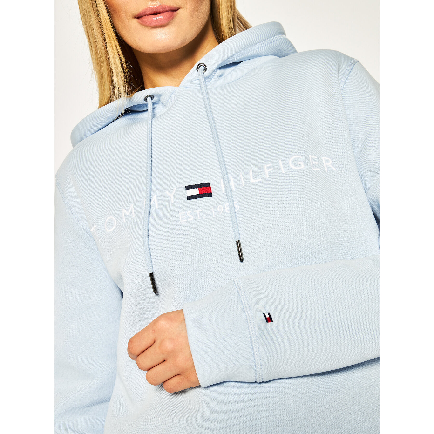 Tommy Hilfiger Mikina WW0WW26410 Modrá Regular Fit - Pepit.cz