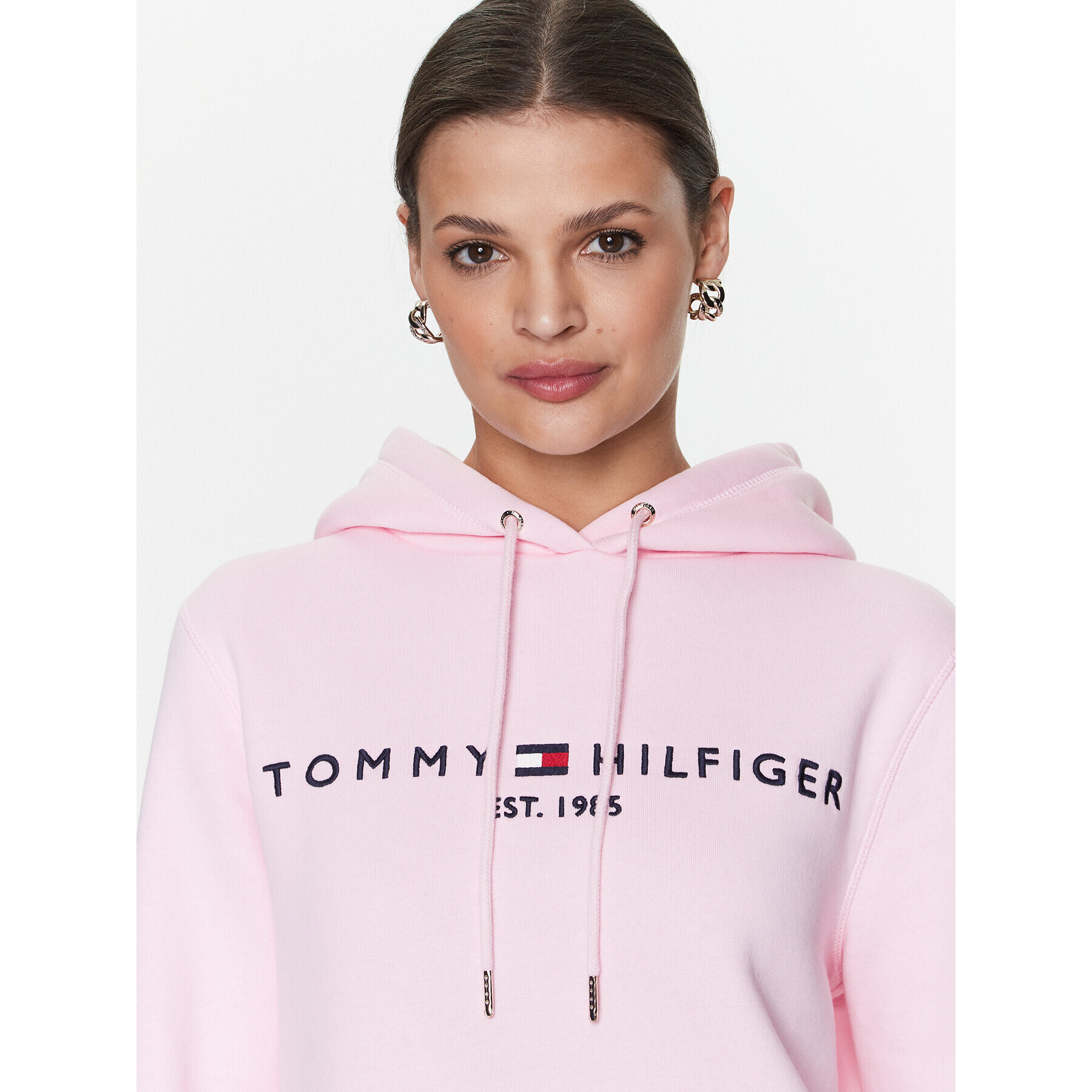 Tommy Hilfiger Mikina WW0WW26410 Růžová Regular Fit - Pepit.cz