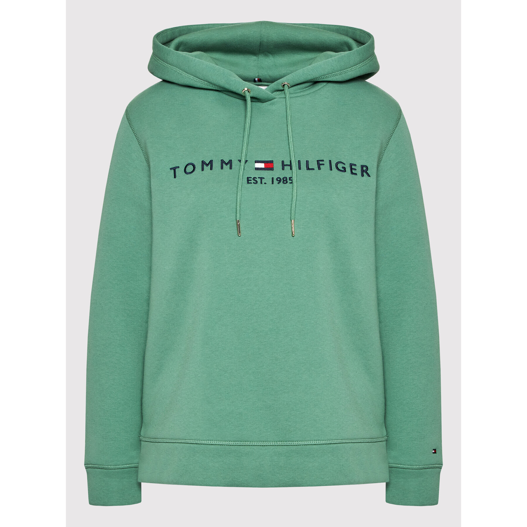 Tommy Hilfiger Mikina WW0WW26410 Zelená Regular Fit - Pepit.cz