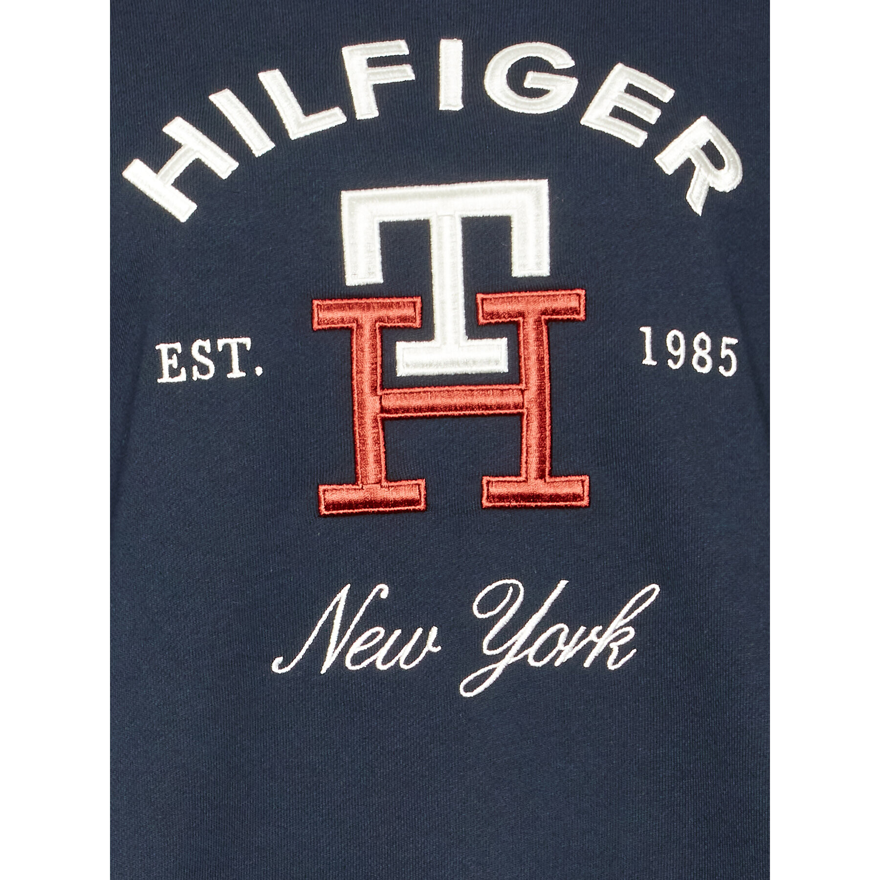 Tommy Hilfiger Mikina WW0WW39188 Tmavomodrá Relaxed Fit - Pepit.cz