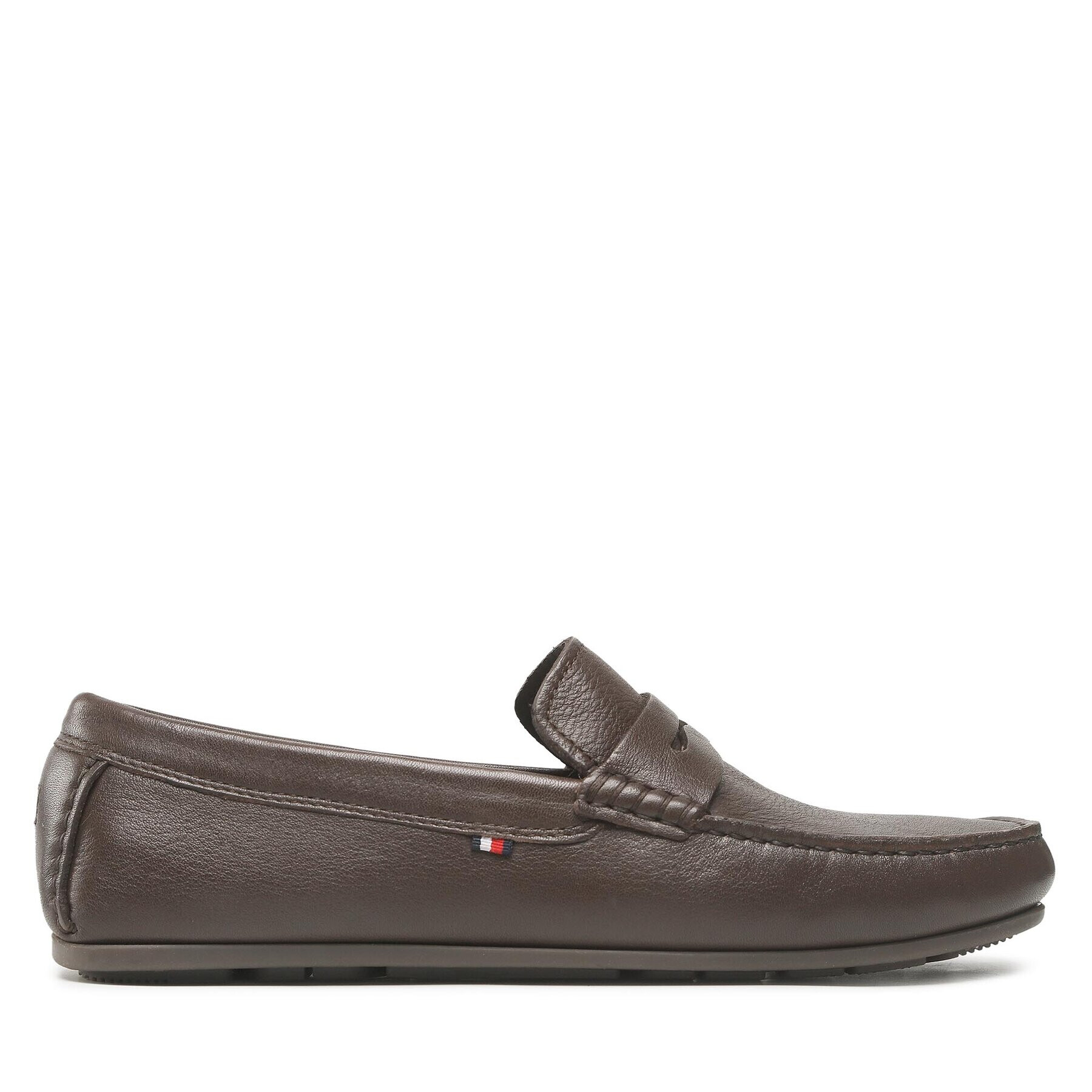 Tommy Hilfiger Mokasíny Casual Hilfiger Leather Driver FM0FM04446 Hnědá - Pepit.cz