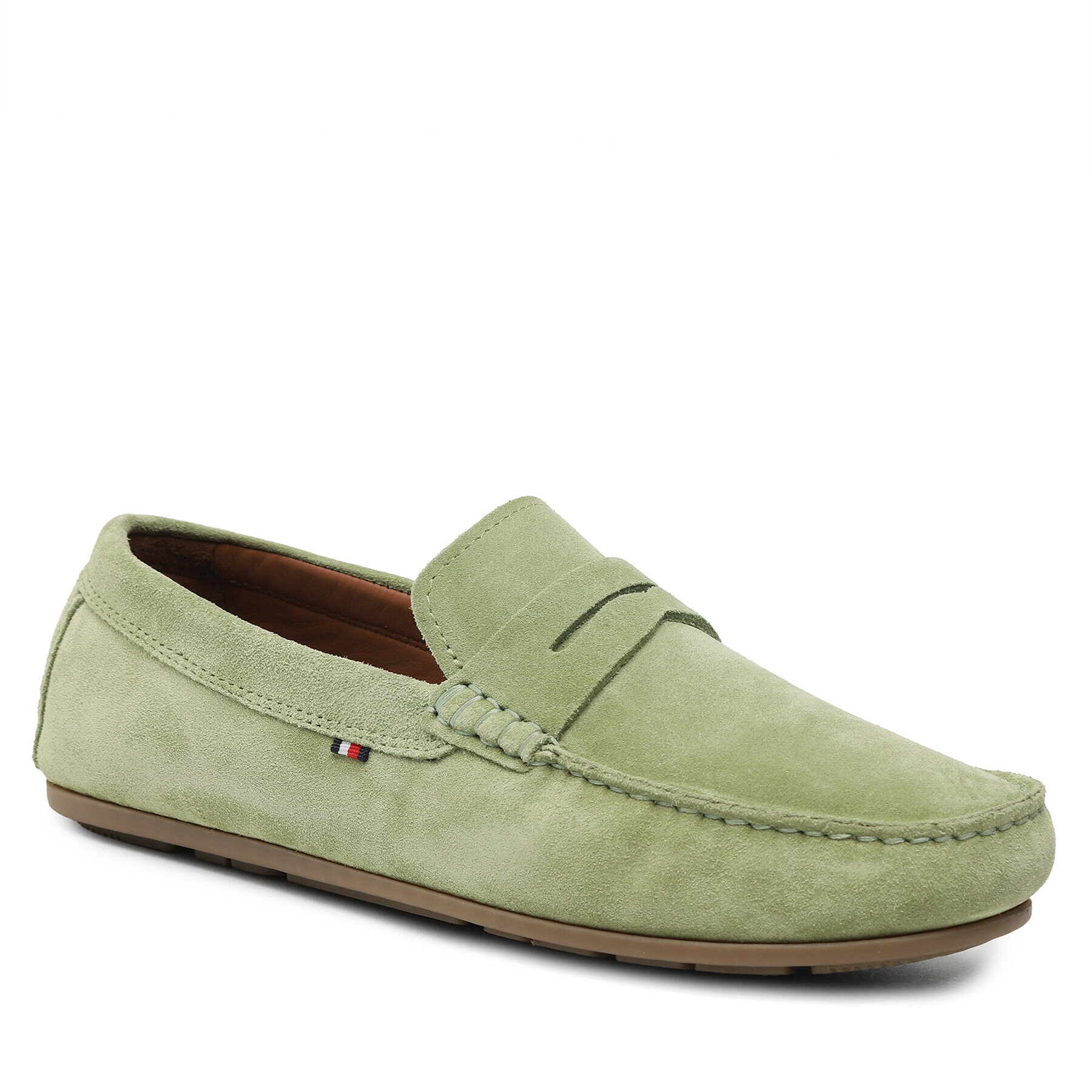 Tommy Hilfiger Mokasíny Causal Hilfiger Suede Driver FM0FM04271 Zelená - Pepit.cz