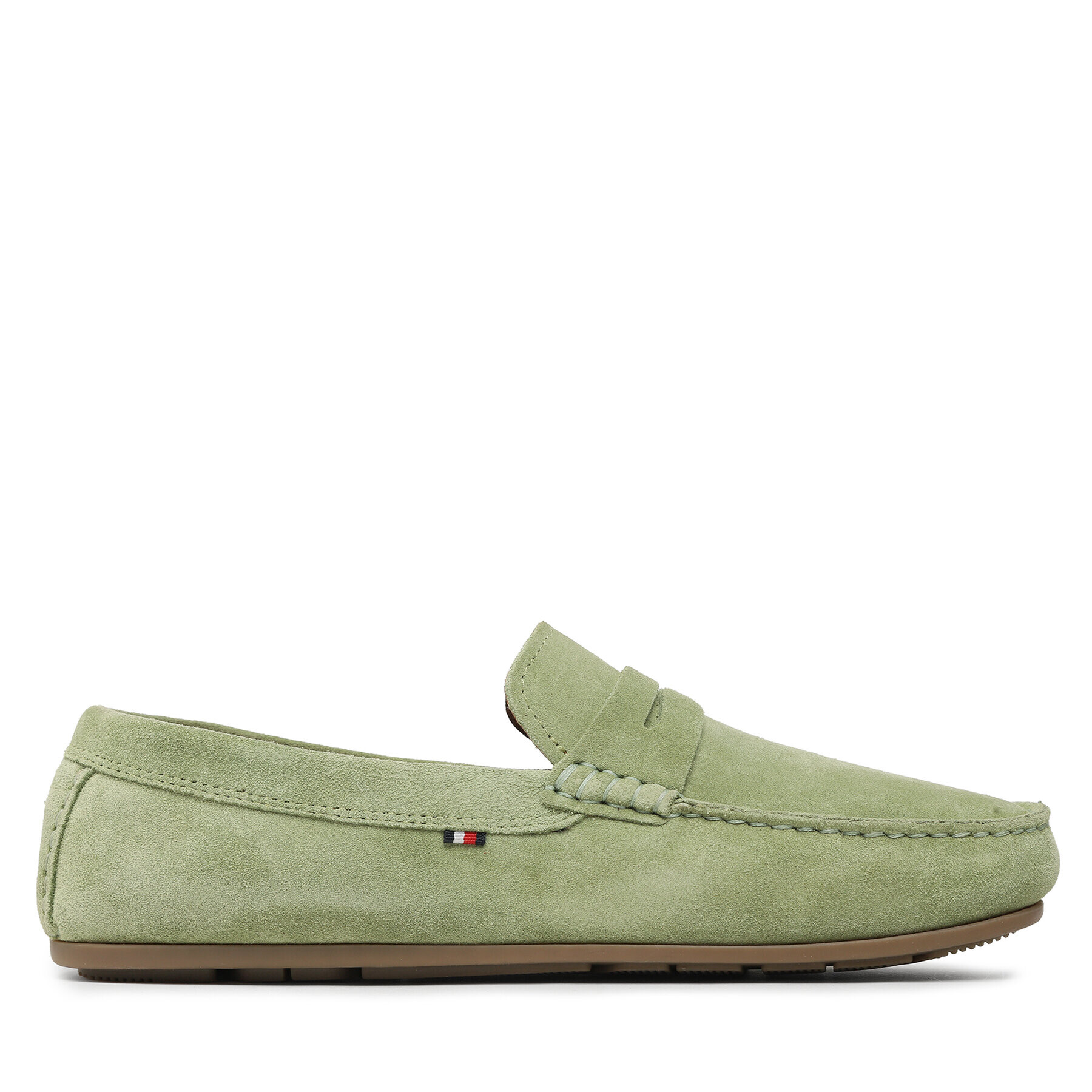 Tommy Hilfiger Mokasíny Causal Hilfiger Suede Driver FM0FM04271 Zelená - Pepit.cz