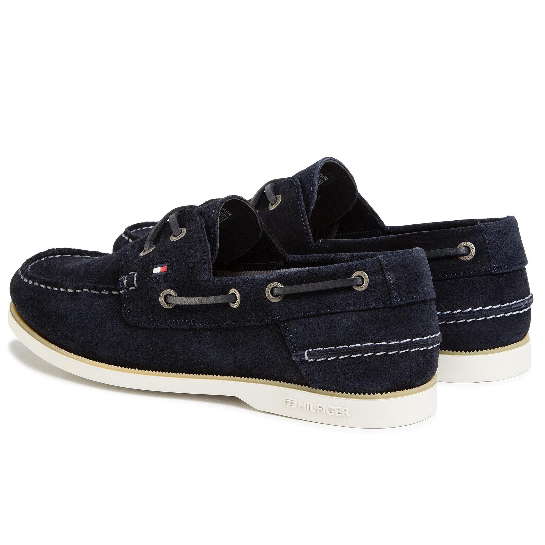 Tommy Hilfiger Mokasíny Classic Suede Boatshoe FM0FM02736 Tmavomodrá - Pepit.cz