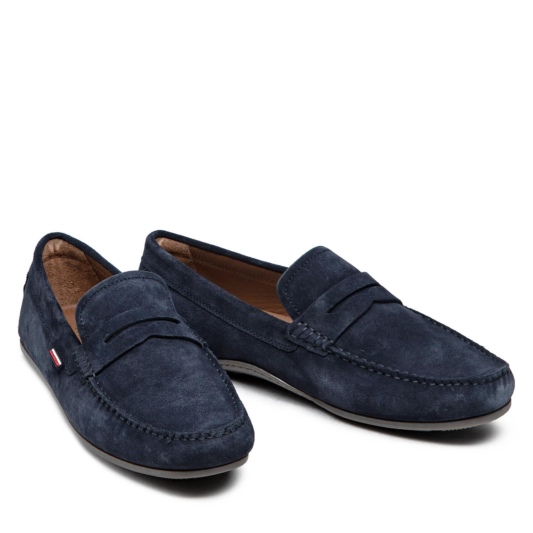 Tommy Hilfiger Mokasíny Classic Suede Penny Loafer FM0FM02725 Tmavomodrá - Pepit.cz