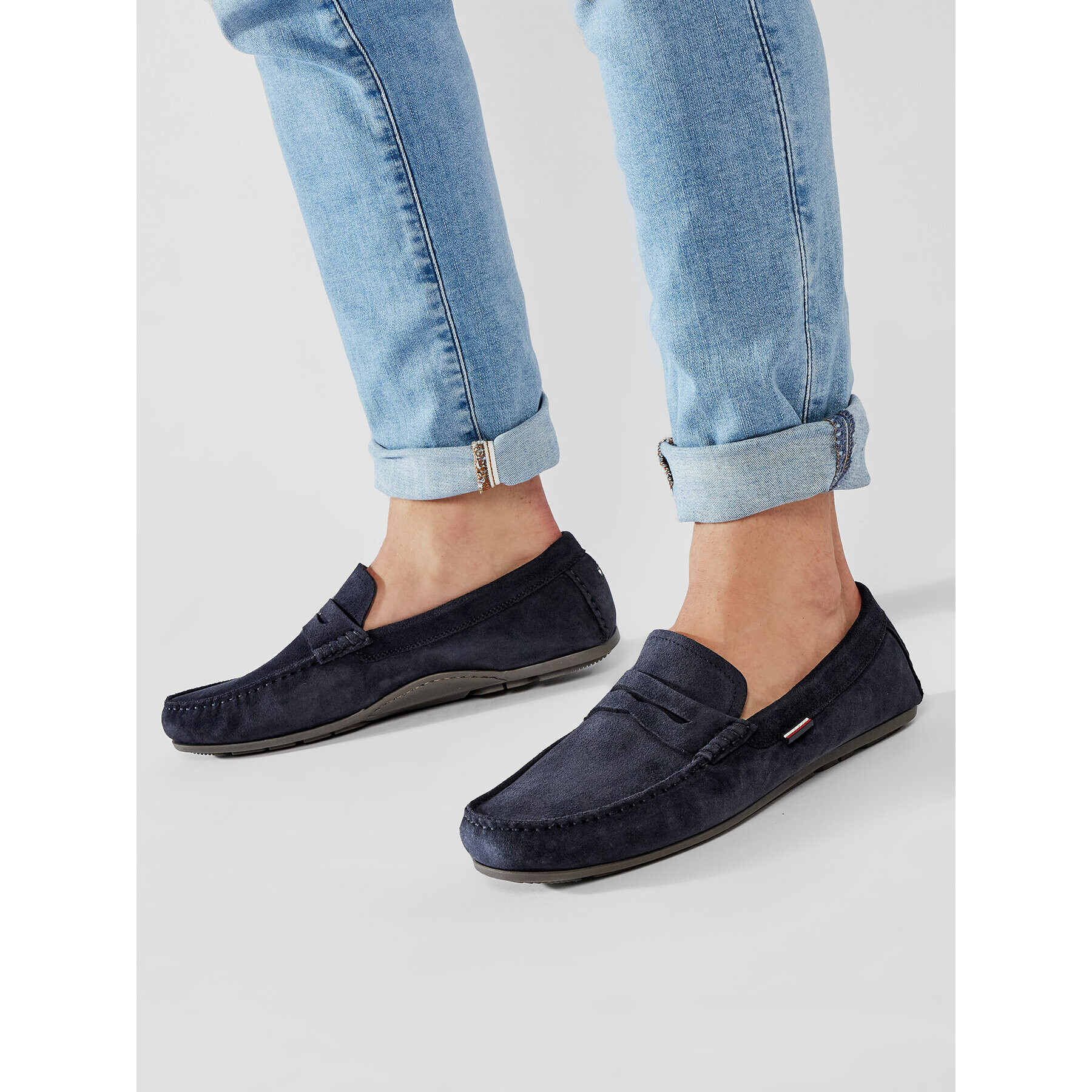 Tommy Hilfiger Mokasíny Classic Suede Penny Loafer FM0FM02725 Tmavomodrá - Pepit.cz