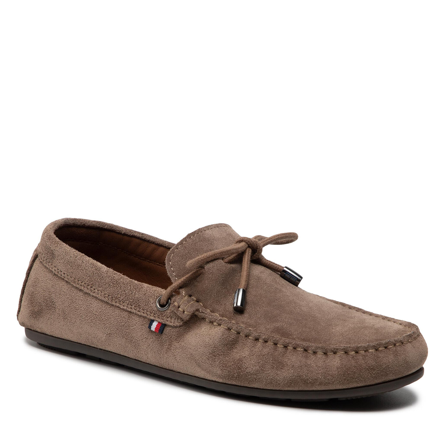 Tommy Hilfiger Mokasíny Corporate Suede Driver W Laces FM0FM03960 Hnědá - Pepit.cz