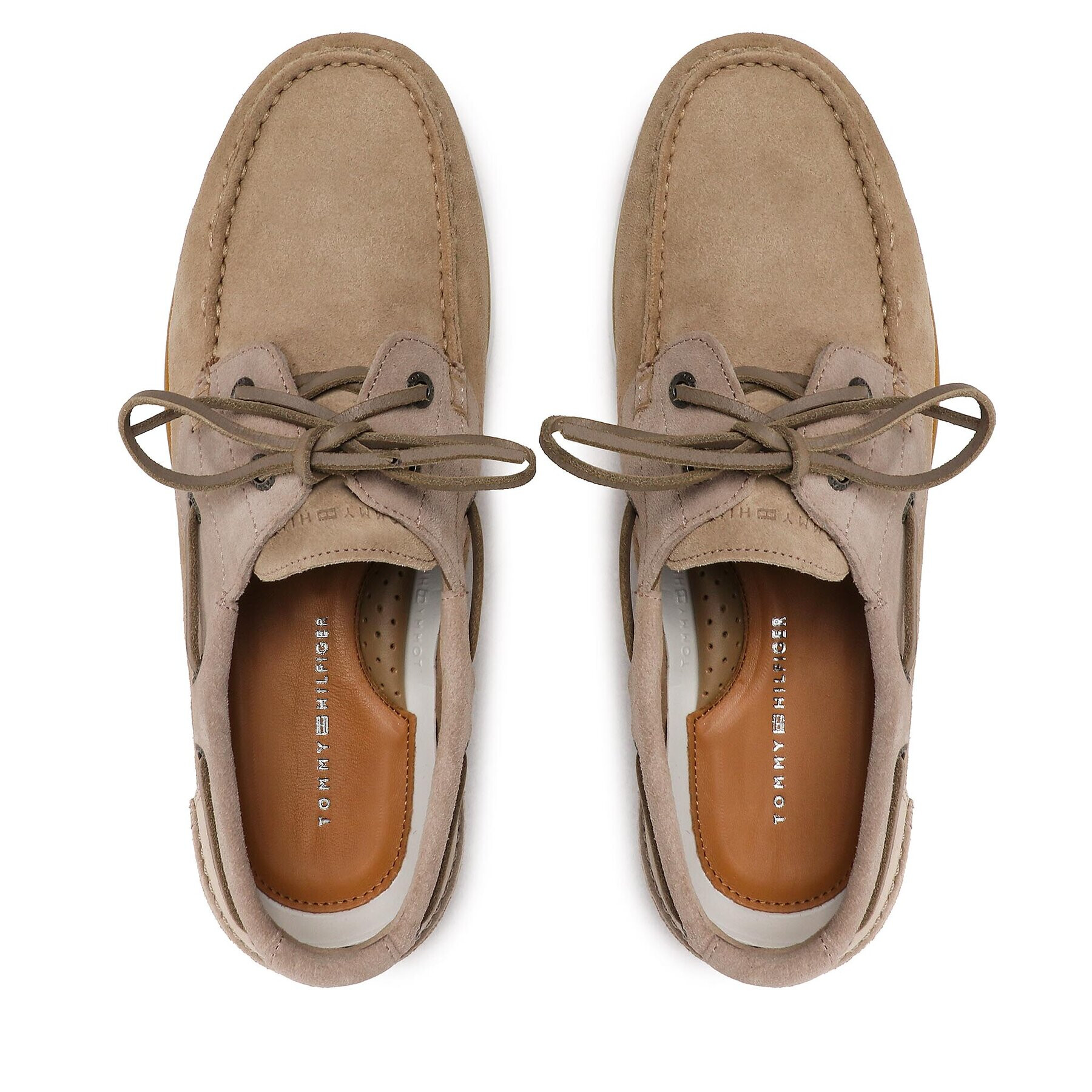 Tommy Hilfiger Mokasíny Th Boat Shoe Core Suede FM0FM04505 Béžová - Pepit.cz