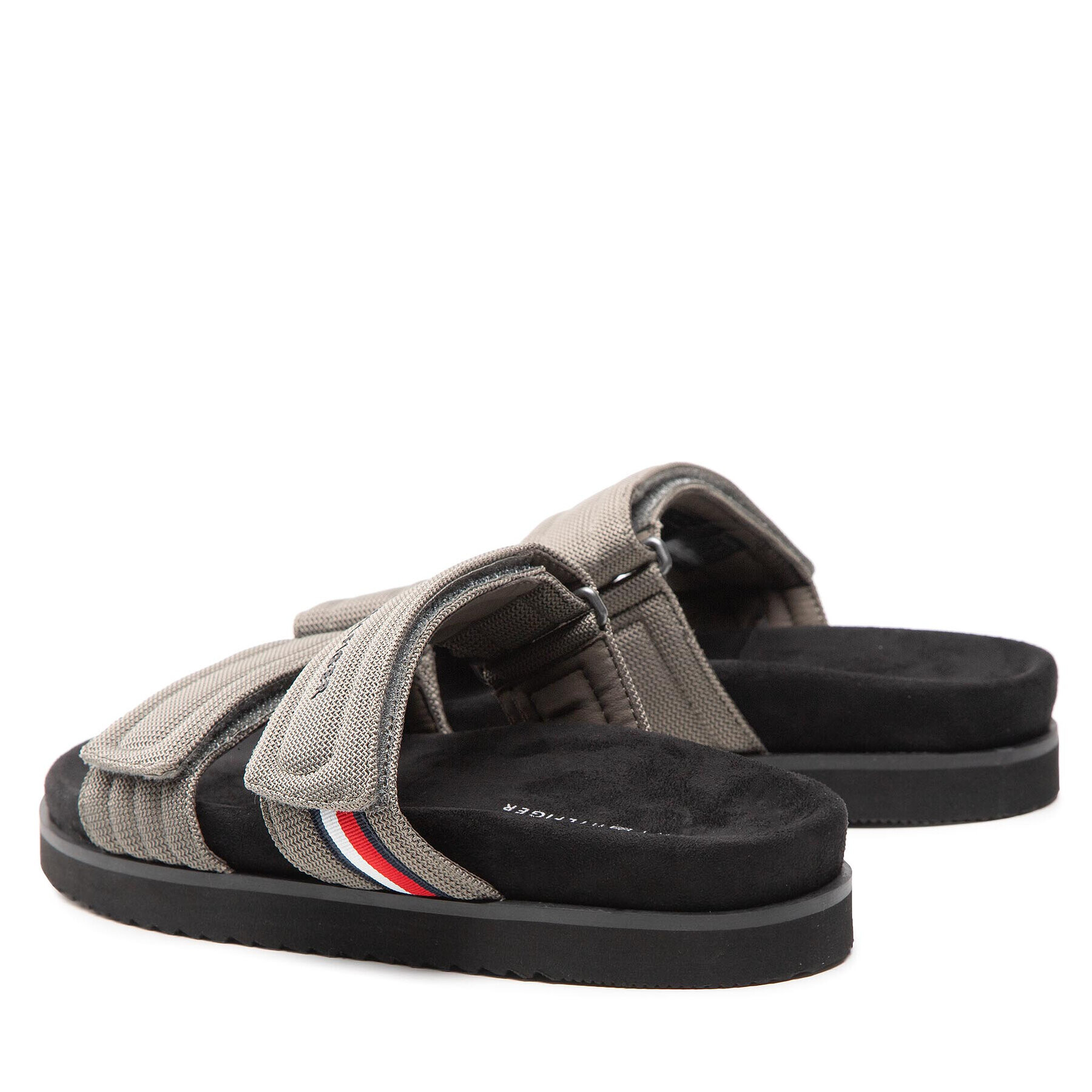 Tommy Hilfiger Nazouváky Cleated Strappy Hilfiger Sandal FM0FM04147 Šedá - Pepit.cz