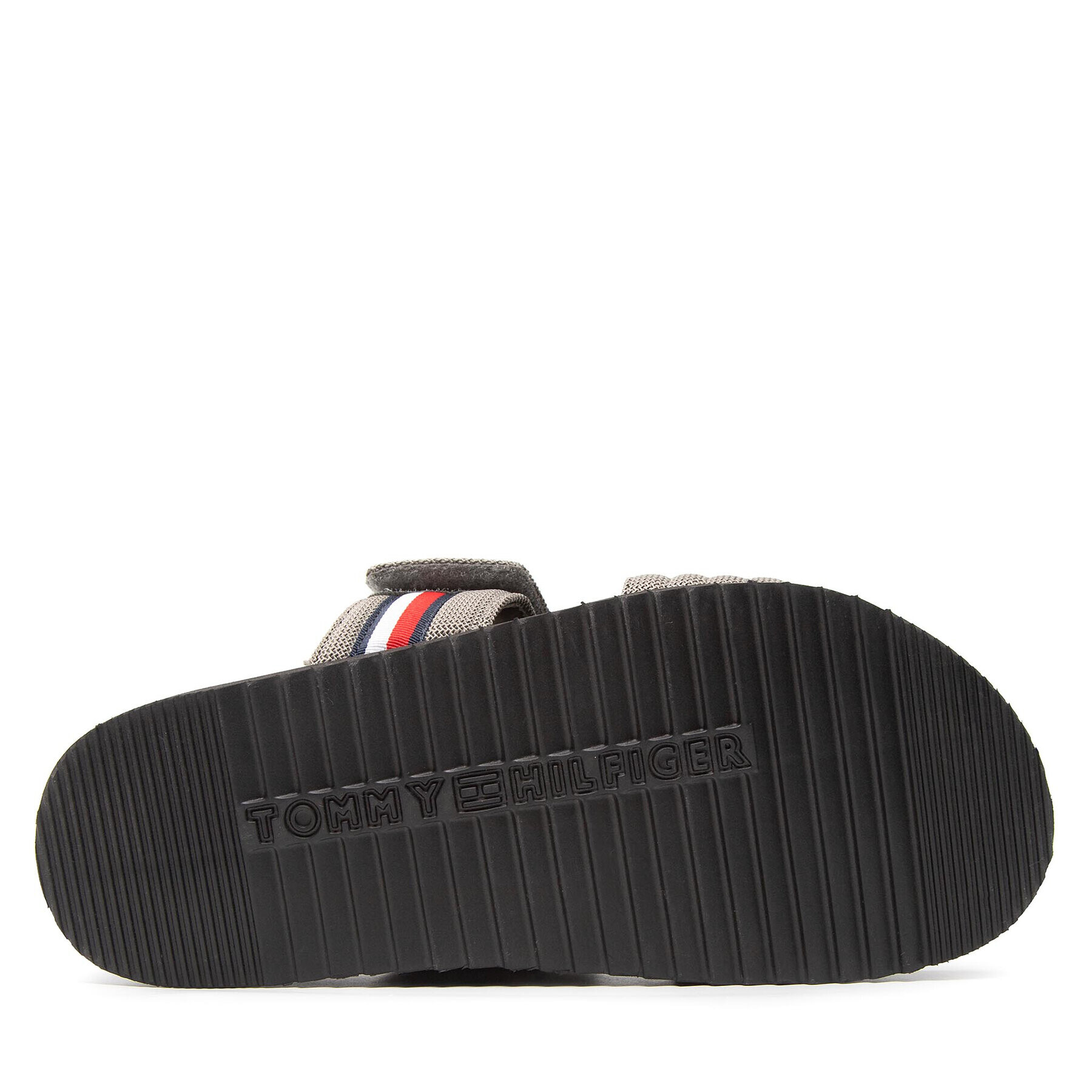 Tommy Hilfiger Nazouváky Cleated Strappy Hilfiger Sandal FM0FM04147 Šedá - Pepit.cz