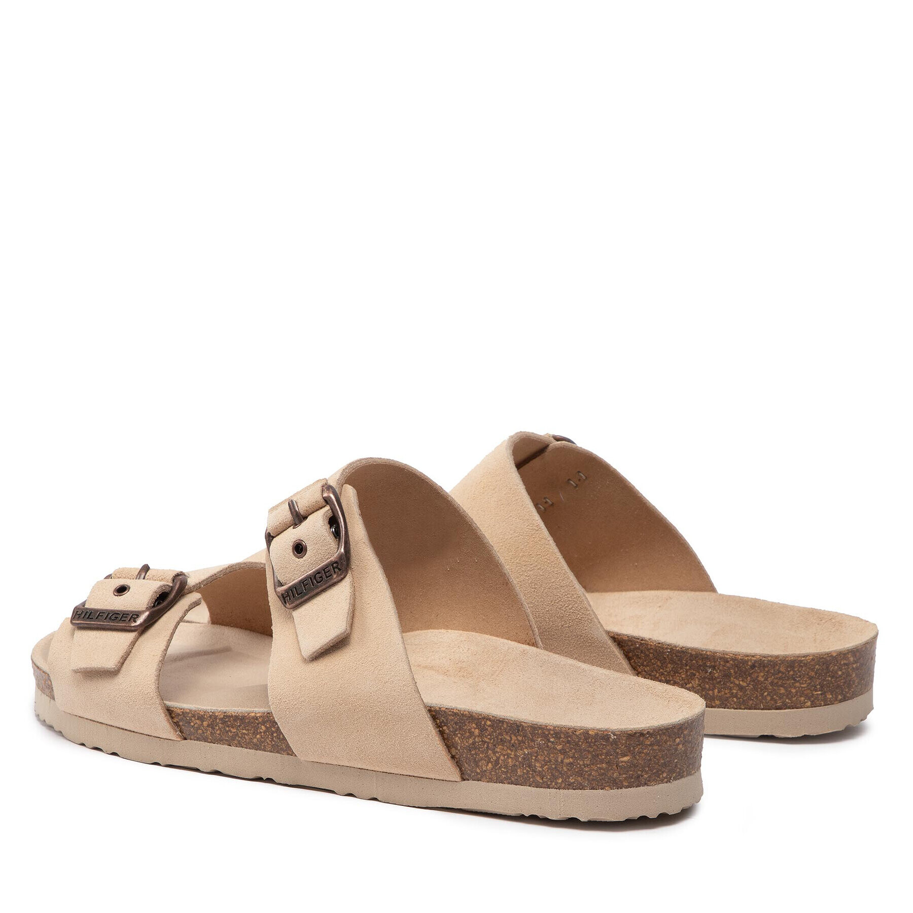 Tommy Hilfiger Nazouváky Cork Suede Buckle Sandal FM0FM04367 Béžová - Pepit.cz