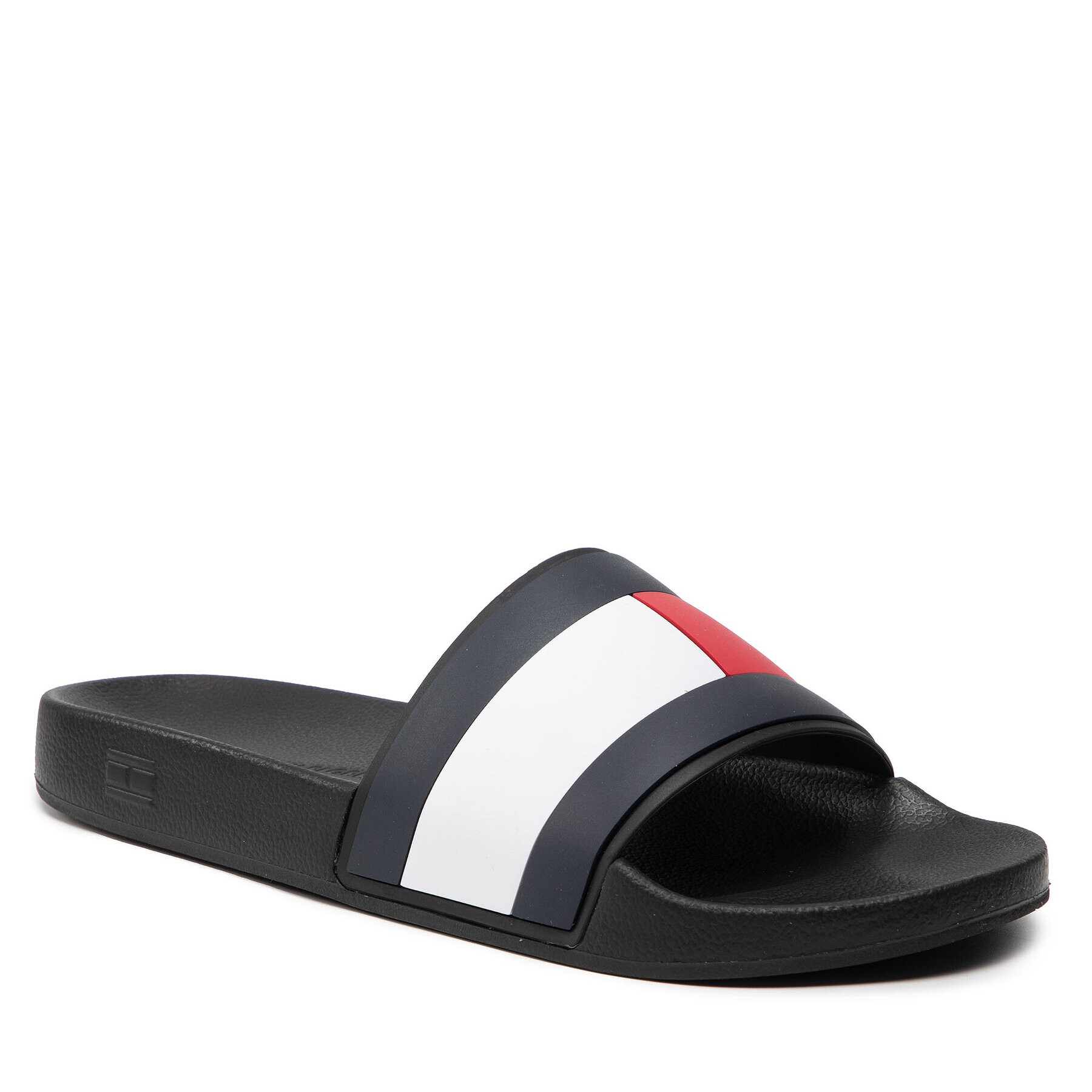 Tommy Hilfiger Nazouváky Rubber Th Flag Pool Slide FM0FM04263 Černá - Pepit.cz