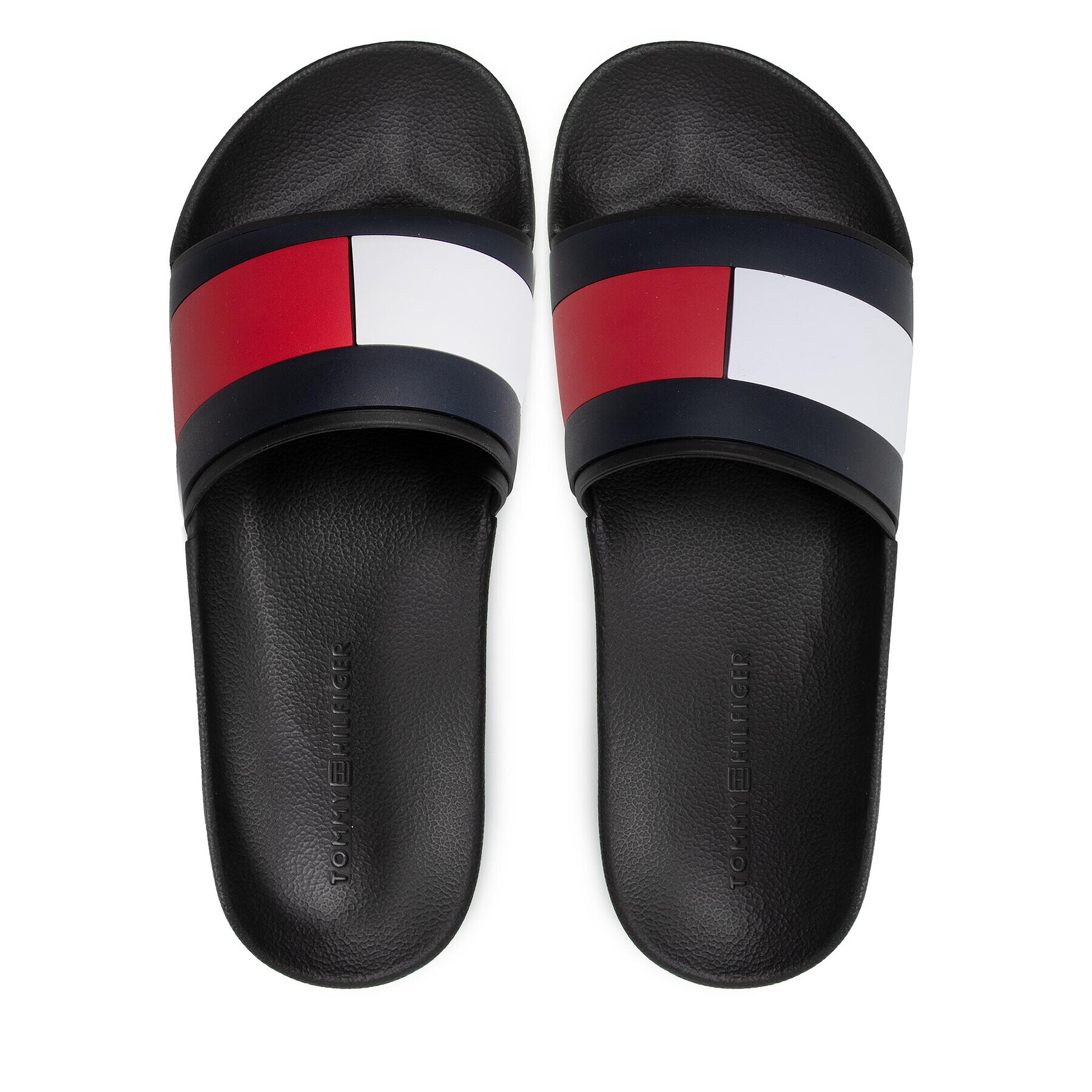 Tommy Hilfiger Nazouváky Rubber Th Flag Pool Slide FM0FM04263 Černá - Pepit.cz