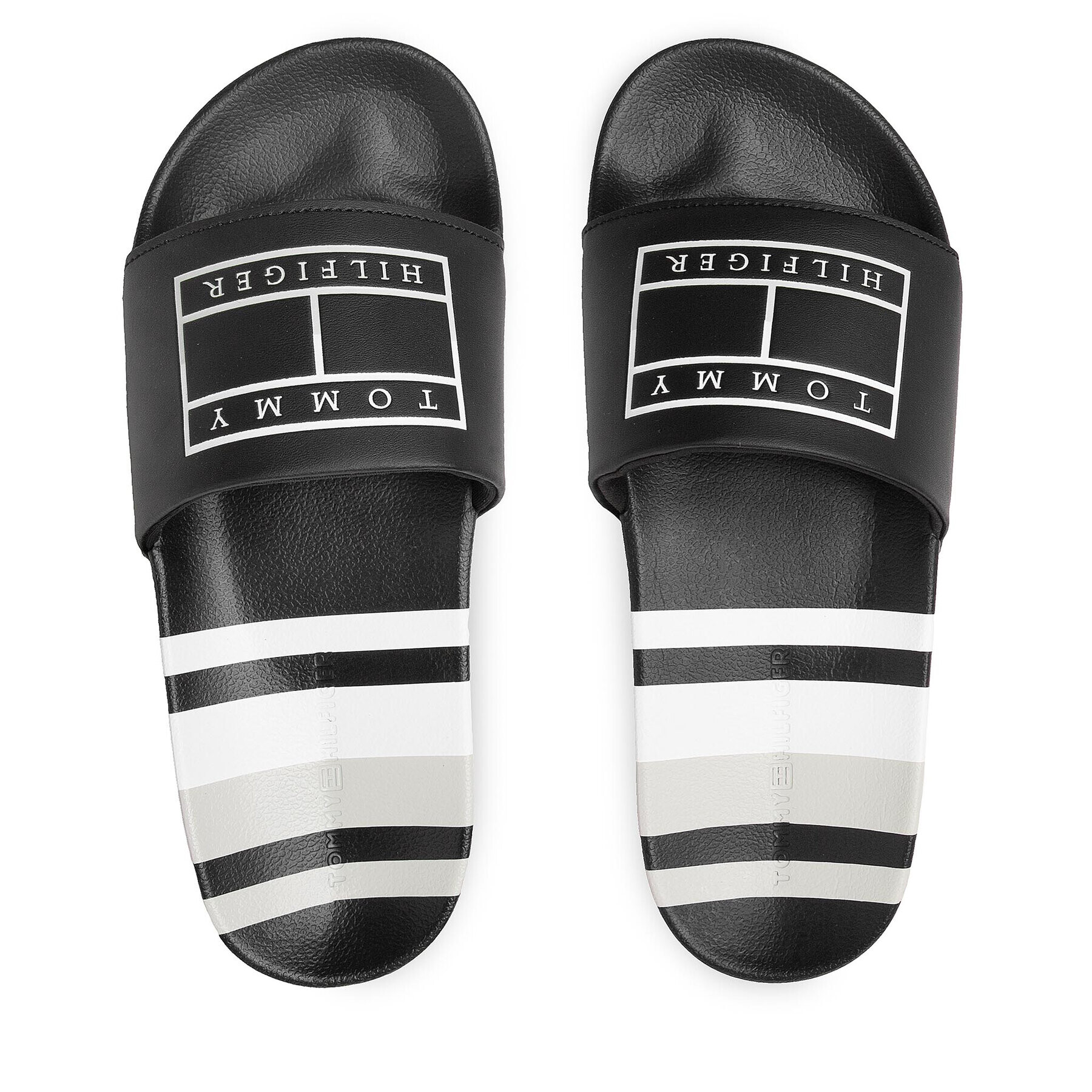 Tommy Hilfiger Nazouváky Strips Hilfiger Pool Slide FM0FM04061 Černá - Pepit.cz