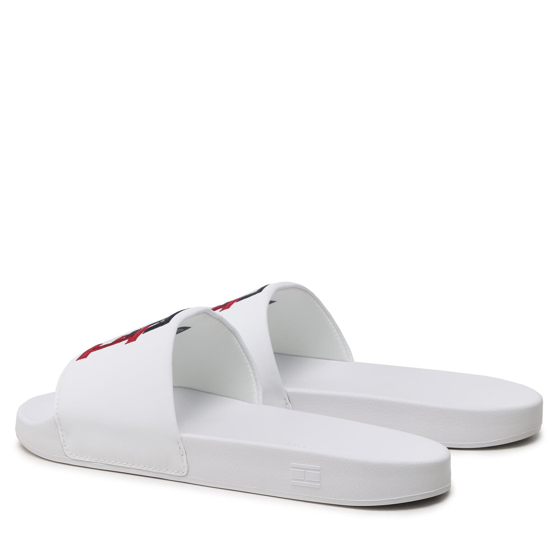 Tommy Hilfiger Nazouváky Th Raised Embroidery Pool Slide FM0FM04349 Bílá - Pepit.cz