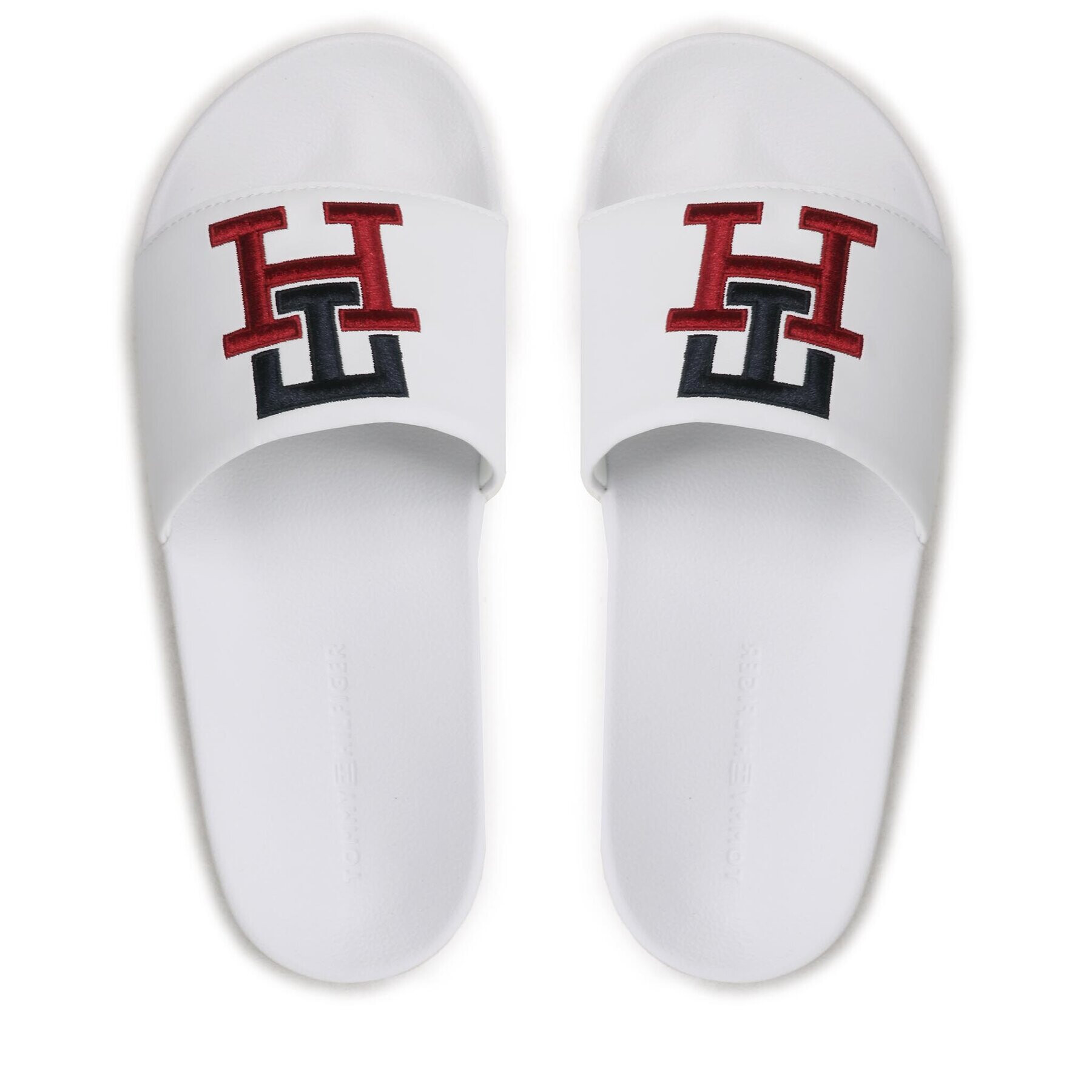 Tommy Hilfiger Nazouváky Th Raised Embroidery Pool Slide FM0FM04349 Bílá - Pepit.cz