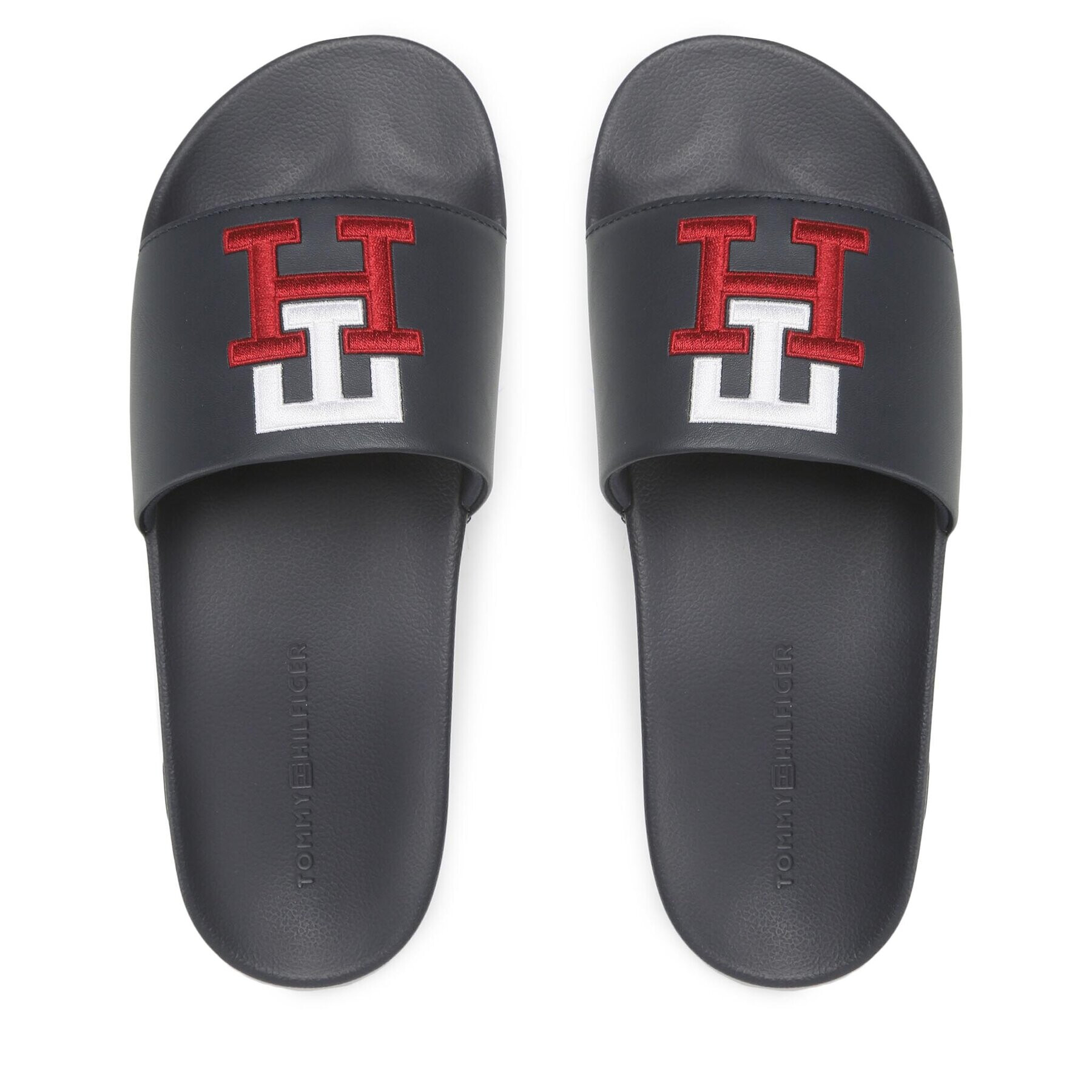 Tommy Hilfiger Nazouváky Th Raised Embroidery Pool Slide FM0FM04349 Tmavomodrá - Pepit.cz