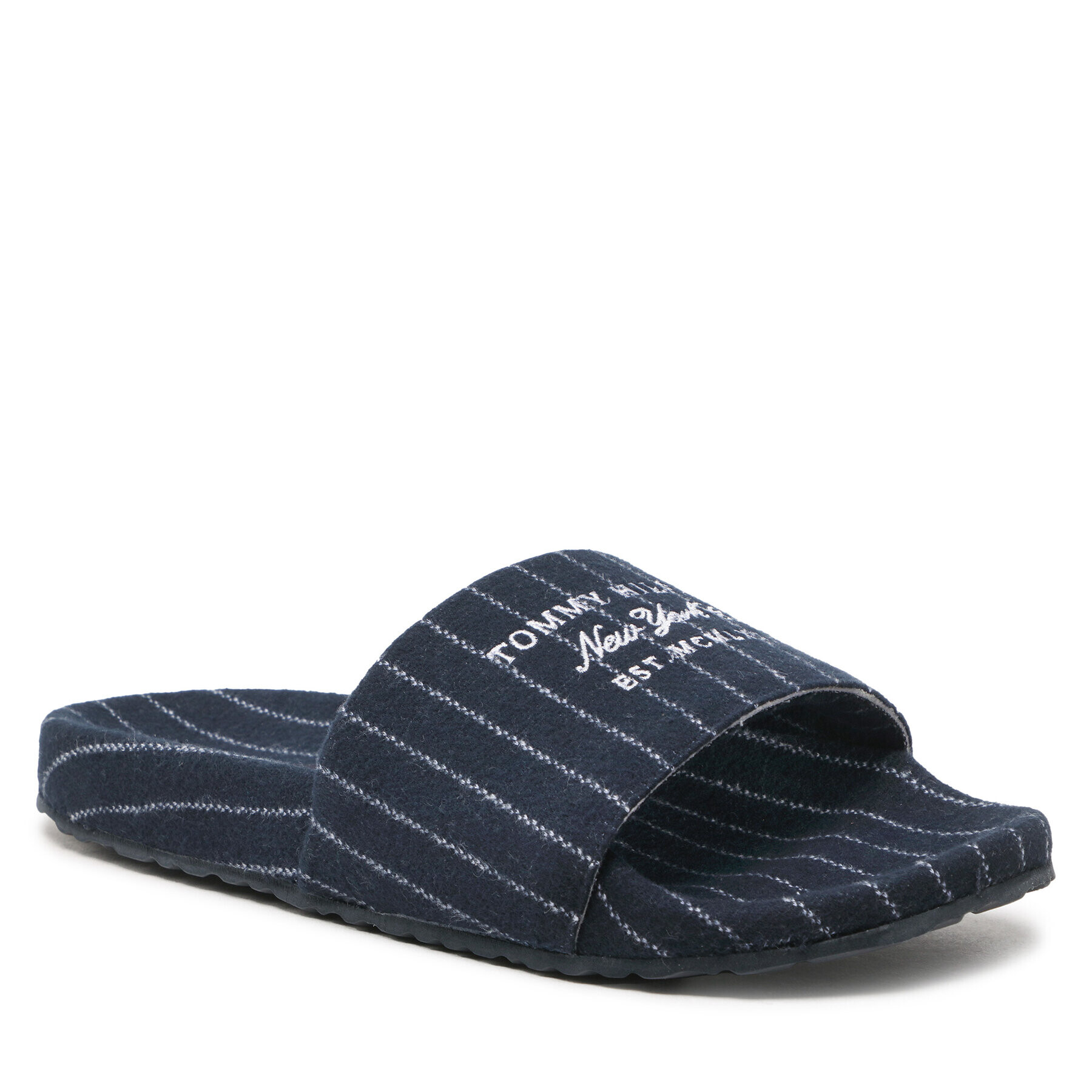 Tommy Hilfiger Nazouváky Warm Felt Hilfiger Pool Slide FM0FM04225 Tmavomodrá - Pepit.cz